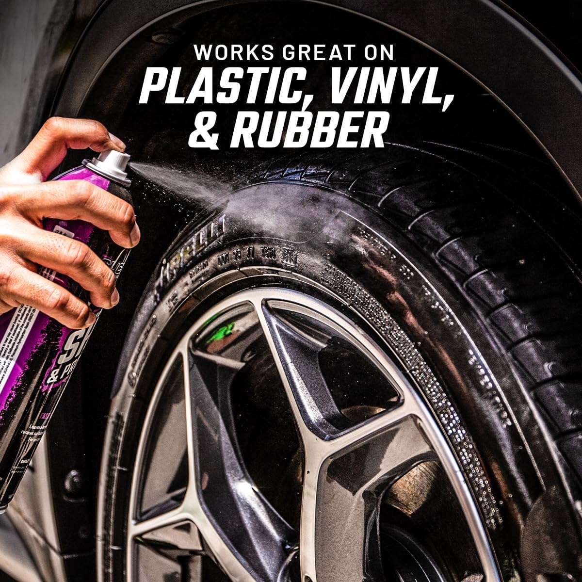 Slick Products Shine & Protectant, Long-Lasting High-Gloss Clear Coat Spray, Renew, Shine, and Protect Plastic, Vinyl, Rubber, Trim, and More (6-Pack)