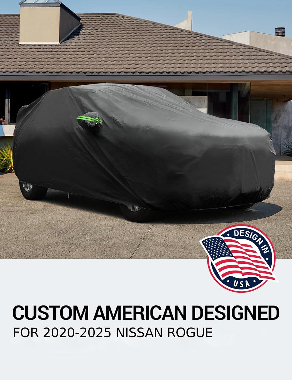 Proadsy 2025 Upgrade Car Cover for Nissan Rogue 2020-2024 2025, Waterproof All Weather, Windproof Snowproof Rain Hail Sun UV Dust Snow Protection Full Outdoor Indoor Exterior Car Covers