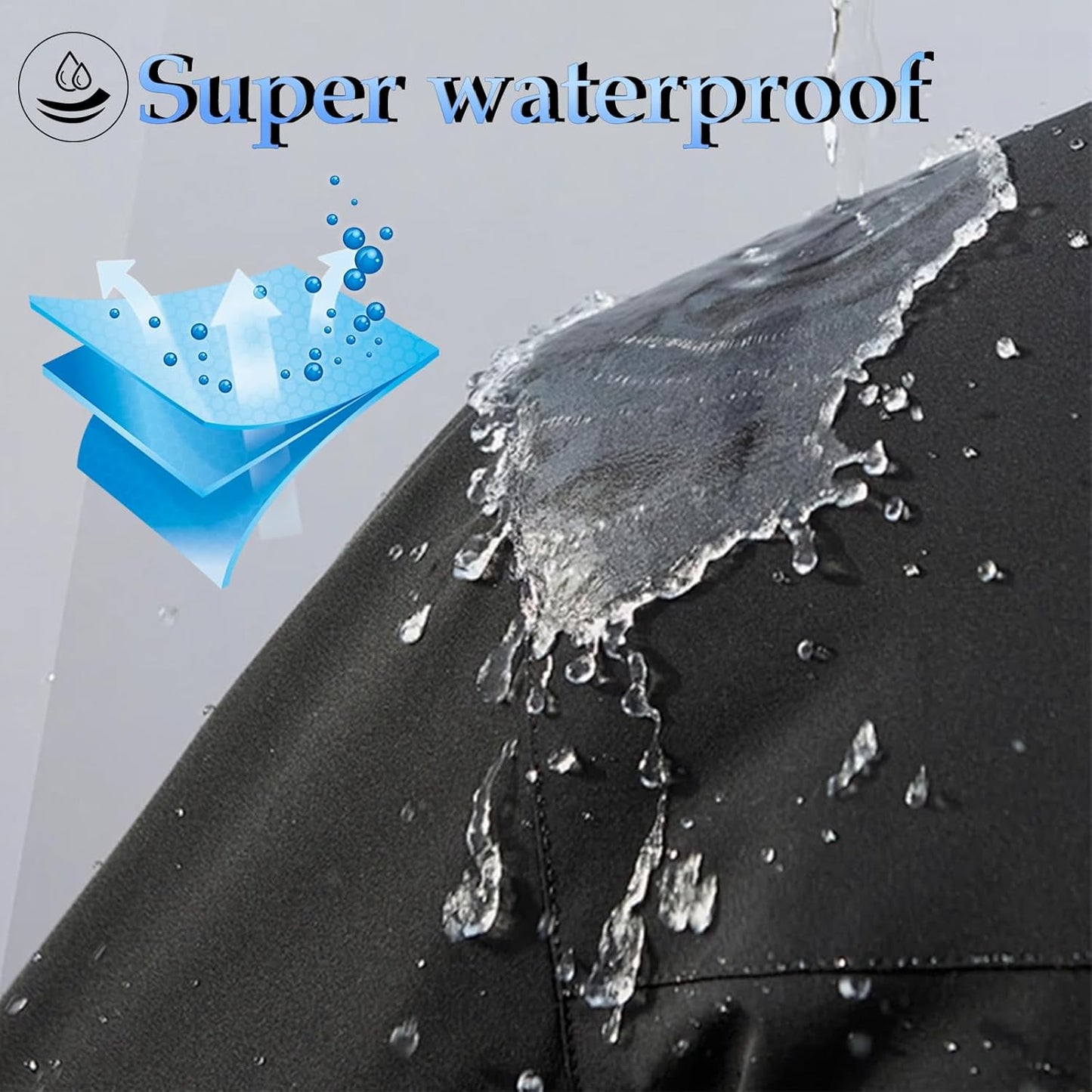 Motorcycle Cover, 210D Oxford Cloth, with Reflective Stripes, Waterproof Outdoor Protection, All-Weather Universal car Cover, with Lock Holes and Storage Bag. (All Black, 90.5")