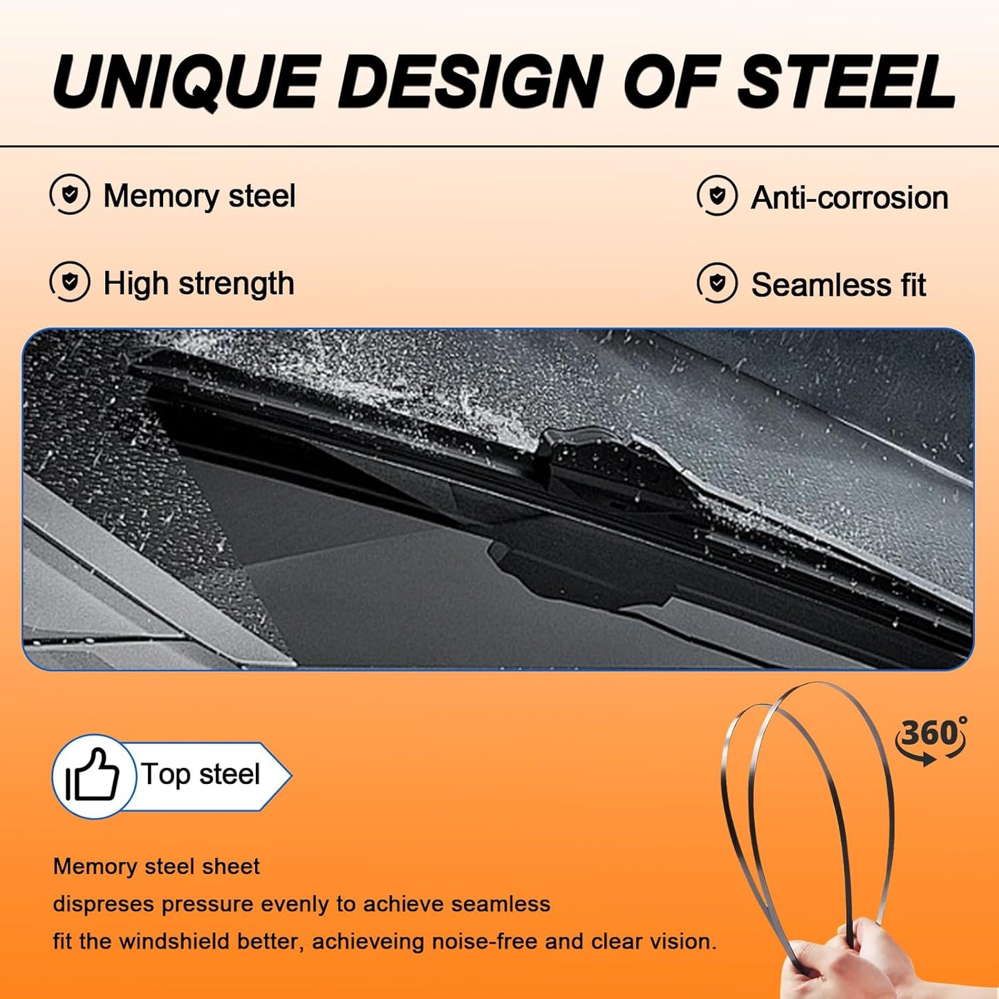 HULADAED® 24'' 19'' 12'' Windshield Wipers Replacement for Dodge Journey 2020-2009,Silicone Front Rear Wiper blades for MY Car-All Weather & Quiet(3 PACK)