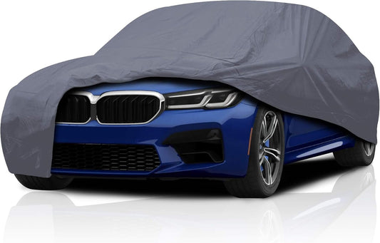 5 Layer Car Cover for Cadillac CT6 2016-2020 Sedan 4-Door Semi Custom Fit Full Coverage Heavy Duty All Weather Protection Breathable Dust Wind Shield