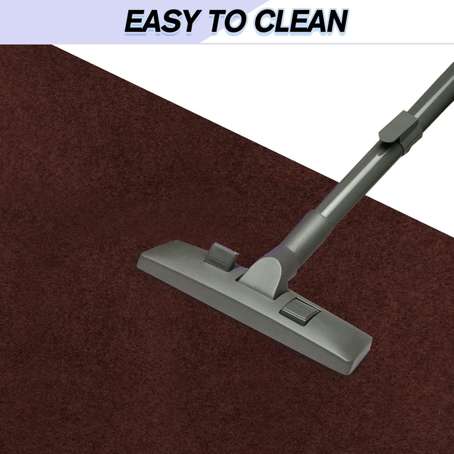 Custom Size Backed Non-Slip Area Rugs Runner, Easy Clean, Waterproof Runner Rugs for Hallway Entryway, Kitchen, Laundry, 3FT x 10FT, Brown