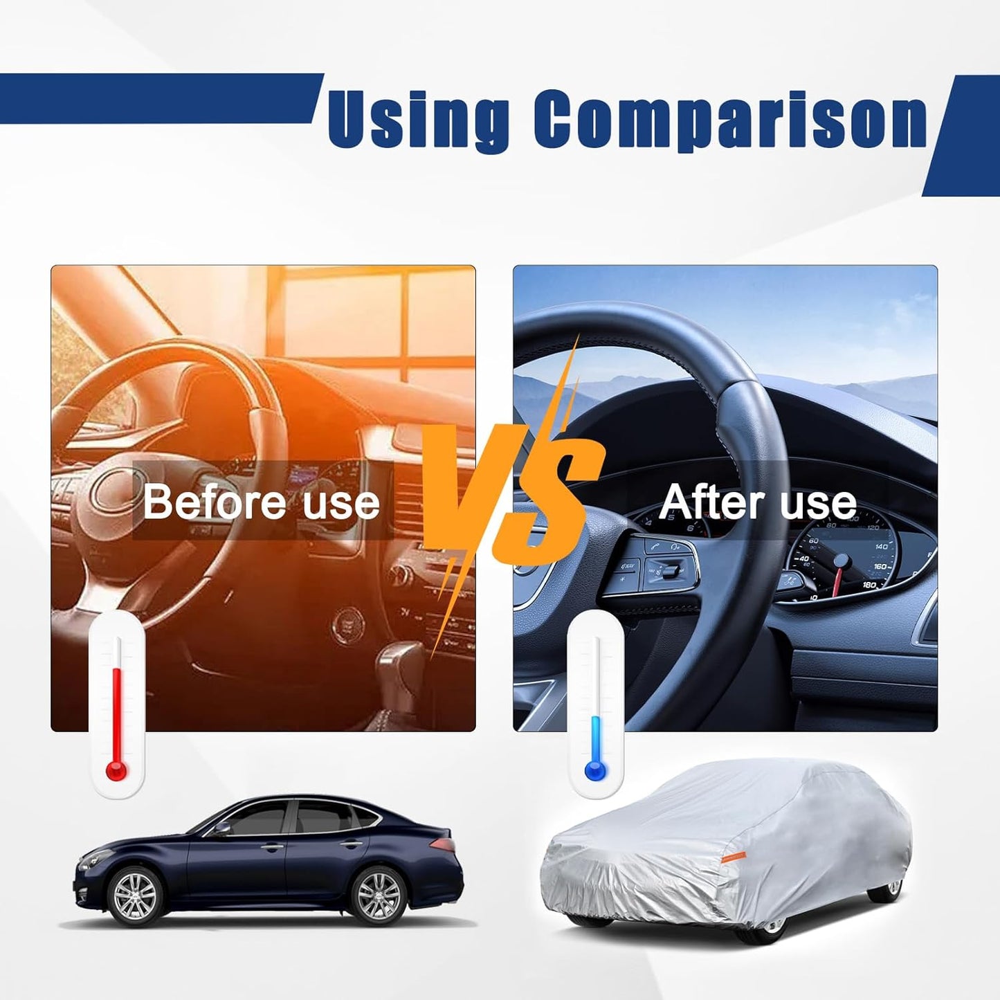 Kayme 6 Layers Car Cover Custom Fit for Nissan 350Z/370Z（2009-2025） Waterproof All Weather for Automobiles, Outdoor Full Cover Rain Sun UV Protection.Silver