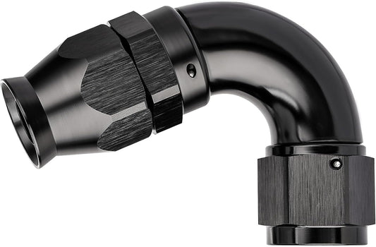 EVIL ENERGY 10AN 120 Degree PTFE One Piece Full Flow End Hose Fitting Aluminum Black