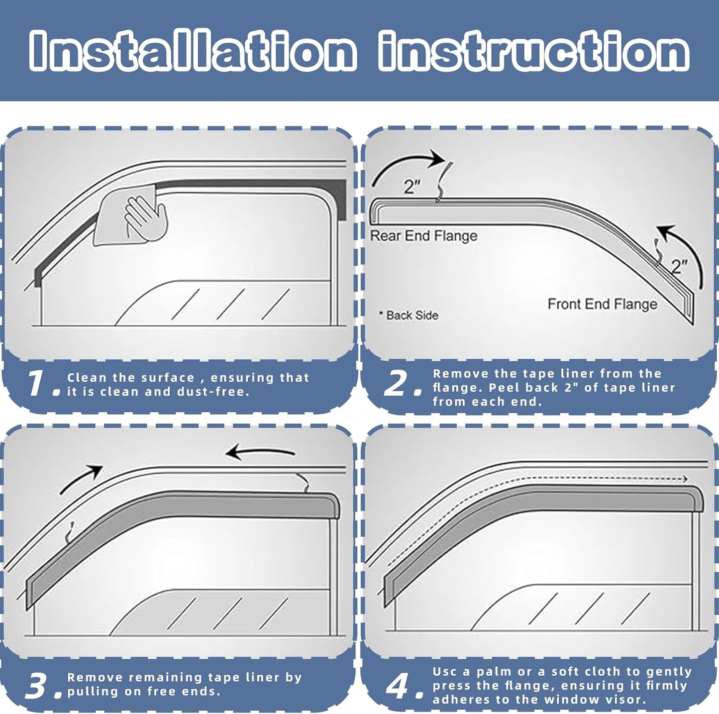 Window Visors Rain Guards fits 2013-2022 Buick Encore (Excludes Encore GX), Out-Channel Window Wind Deflectors Vent Shades for 14-22 Trax, Dark Smoke, 2014 2015 2016 2017 2018 2019 2020 2021
