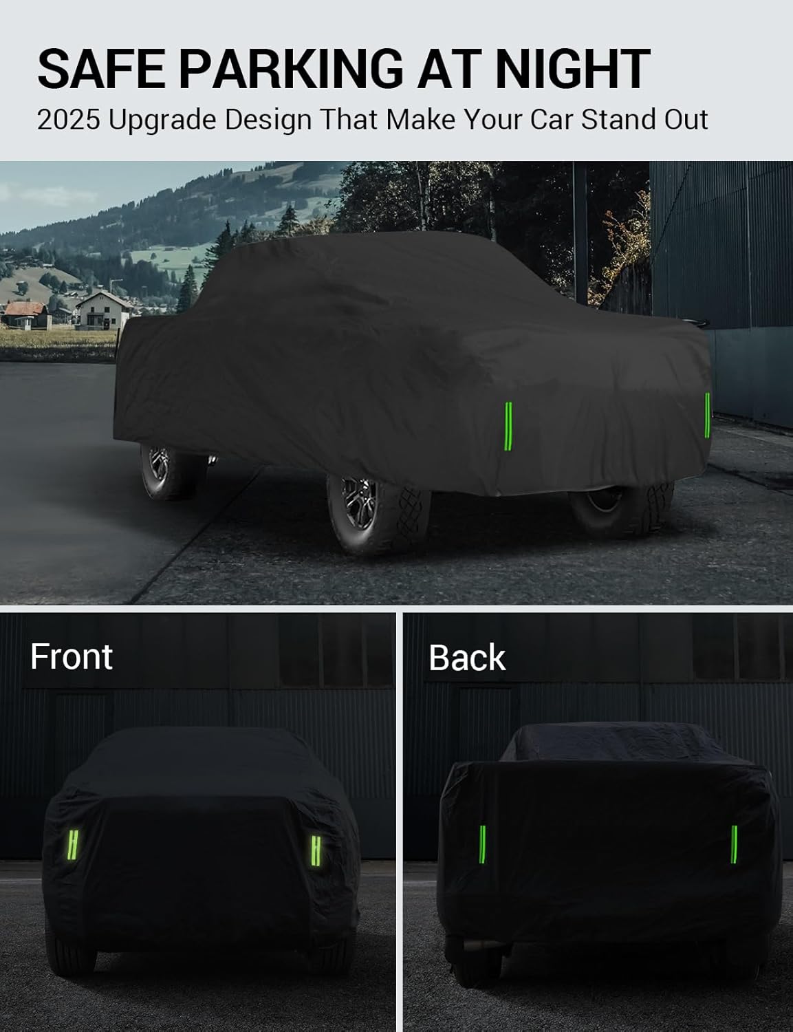 Proadsy 2025 Upgrade Car Cover for 2017-2025 Ford Super Duty F-250 Regular Cab 8 ft Bed All-Weather Windproof Waterproof UV Protection Defense Against Rain Snow Dust Sun Outdoor Truck Cover