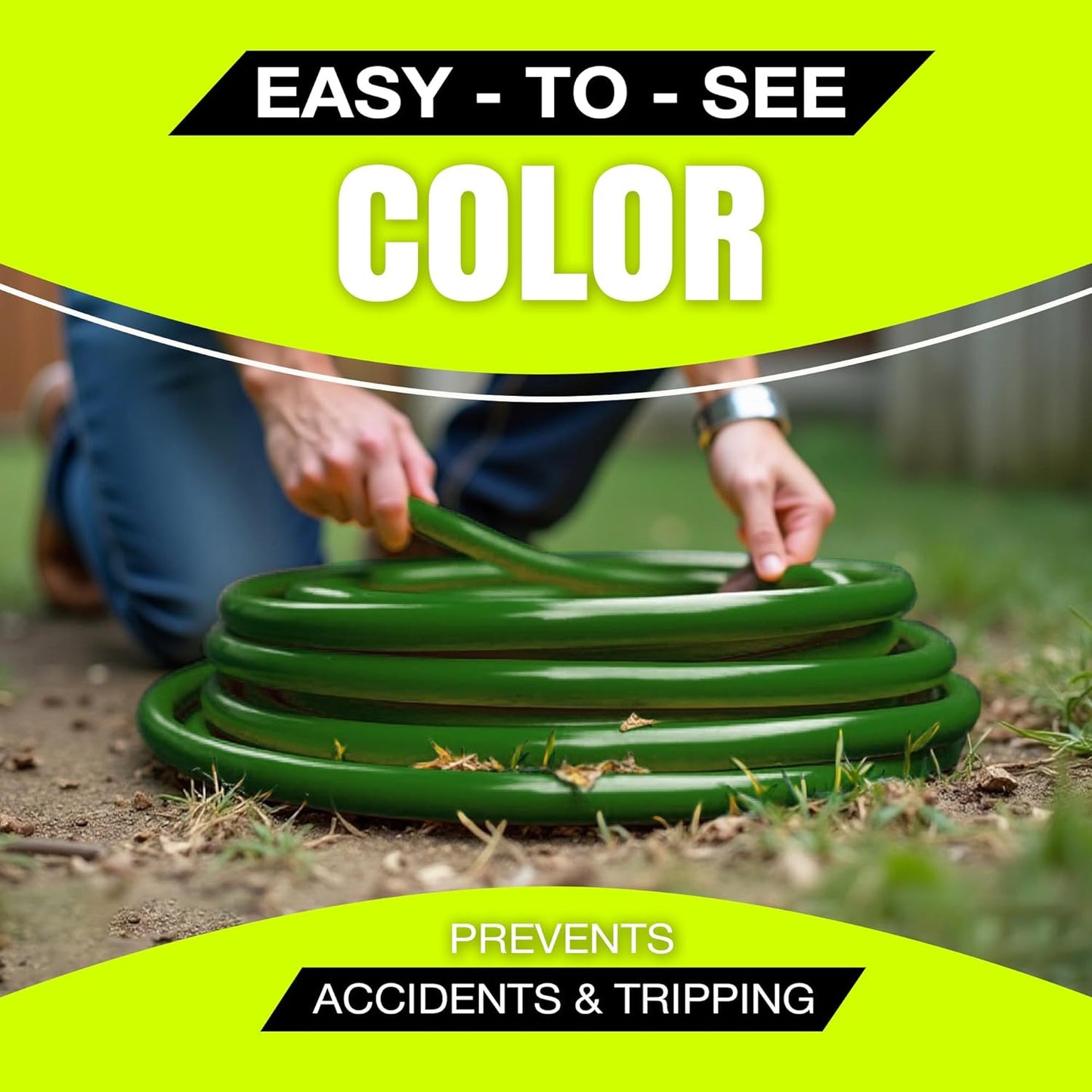 3ft Outdoor/Indoor Extension Cord 14/3 Gauge Heavy Duty 3 Prong SJTW, Waterproof, Flexible Cold-Resistant Long Power Cord,15A 125V 1875W, Green by LifeSupplyUSA