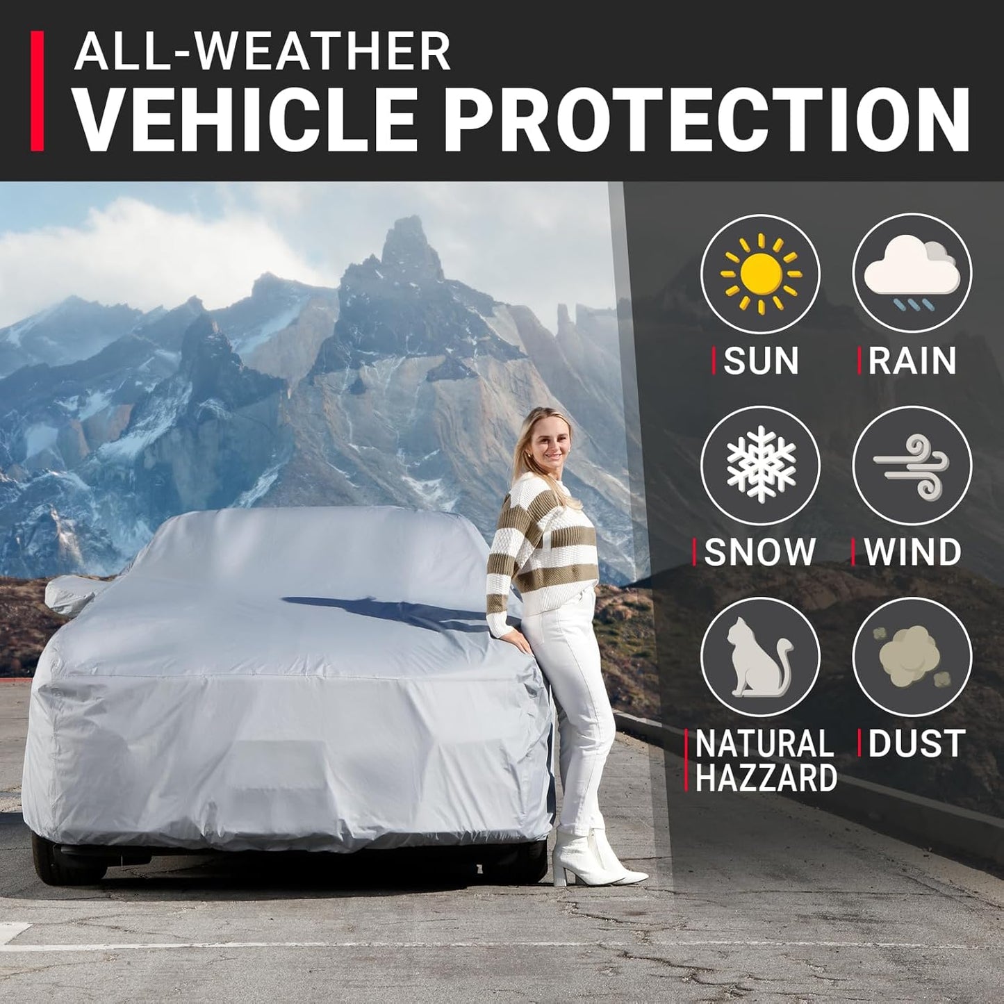 iCarCover Fits 1982-1990 Pontiac Trans AM Car Cover Automobiles Form-Fit Padded Full Exterior Waterproof Automobiles Protection Covers