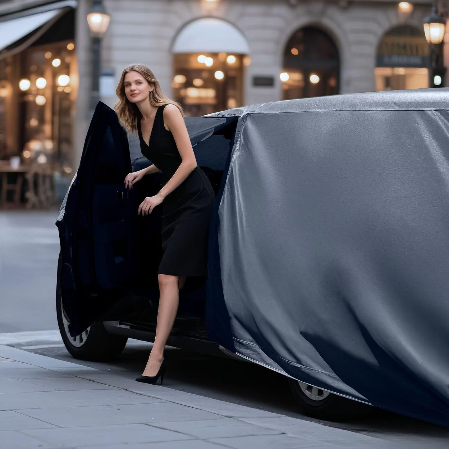 Waterproof Lincoln Continental(1988-2002) Car Cover with Breathable Vents, [2025 Upgrade] Premium Covers with Cotton Liner and Zipper Door, Sun Rain Snow Dust Uv Protection.(Gift with Towel)