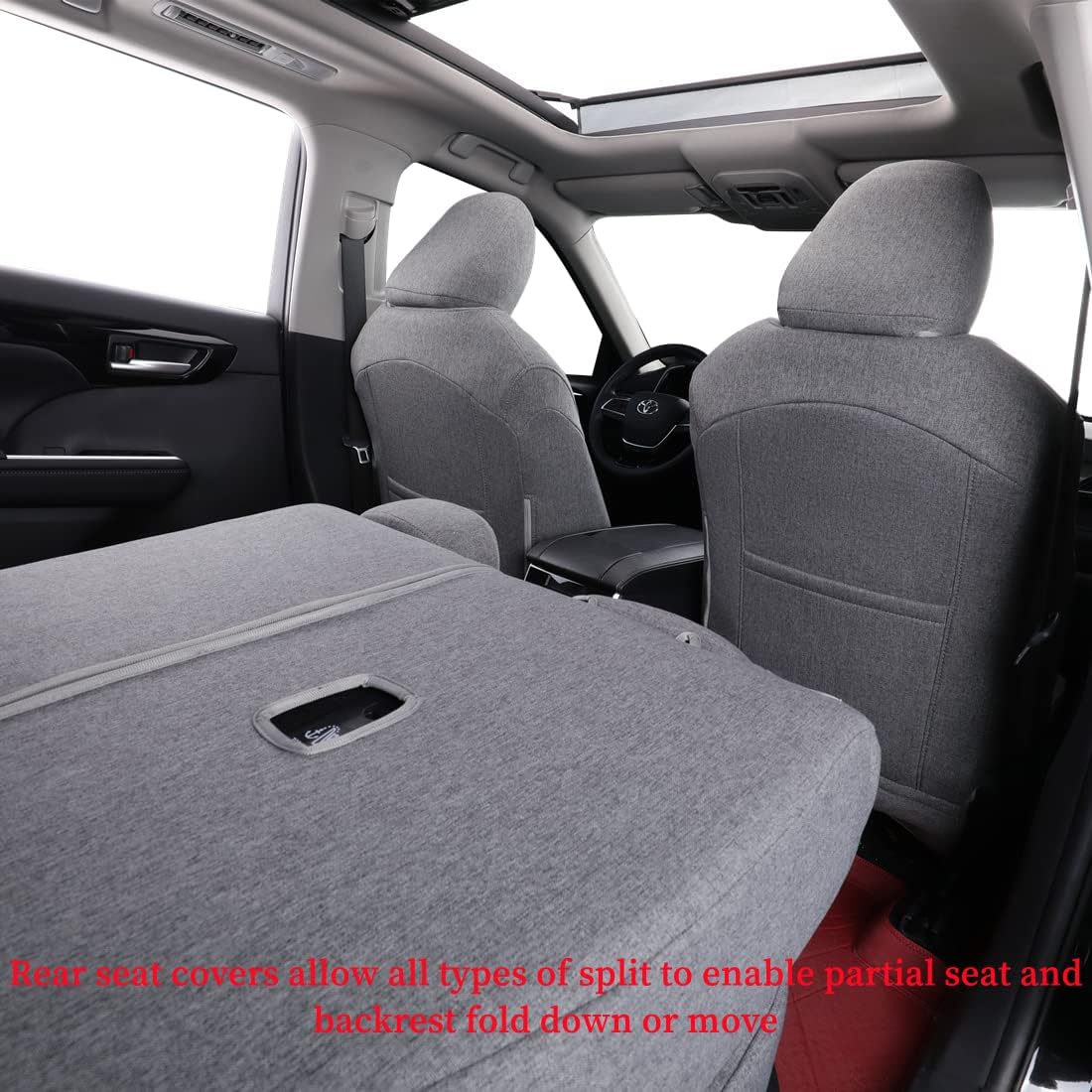 coverdream Custom Seat Covers Compatible with Select Toyota Camry SE,SE Sport,XSE 2012 2013 2014 2015 2016 2017 Models (Gray,Full Set)