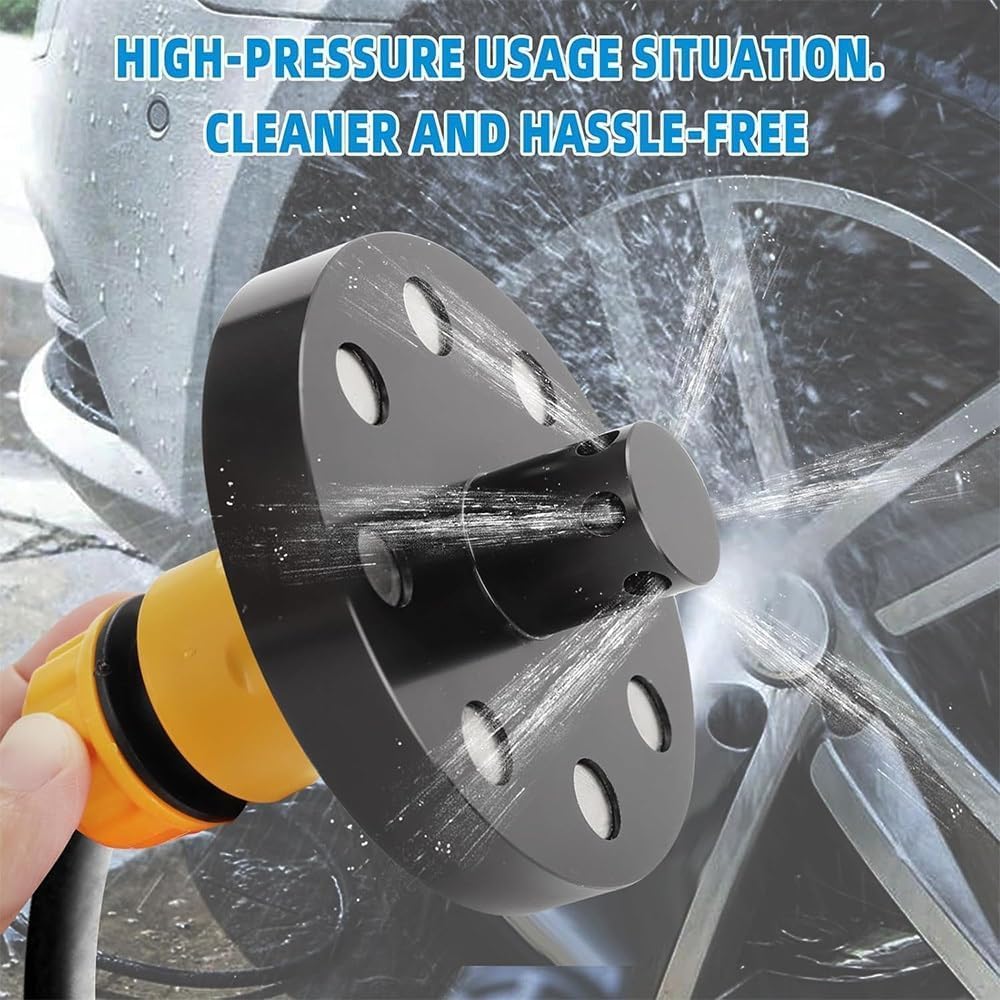 O-Ring Chassis Cleaner Flusher Kit,360° Spinning Nozzle, Undercarriage Cleaner with Quick Coupling, Efficient Wheel Arches/Undercarriage Cleaner Powerful Cleaning in Hidden Areas for All Car (2pc)