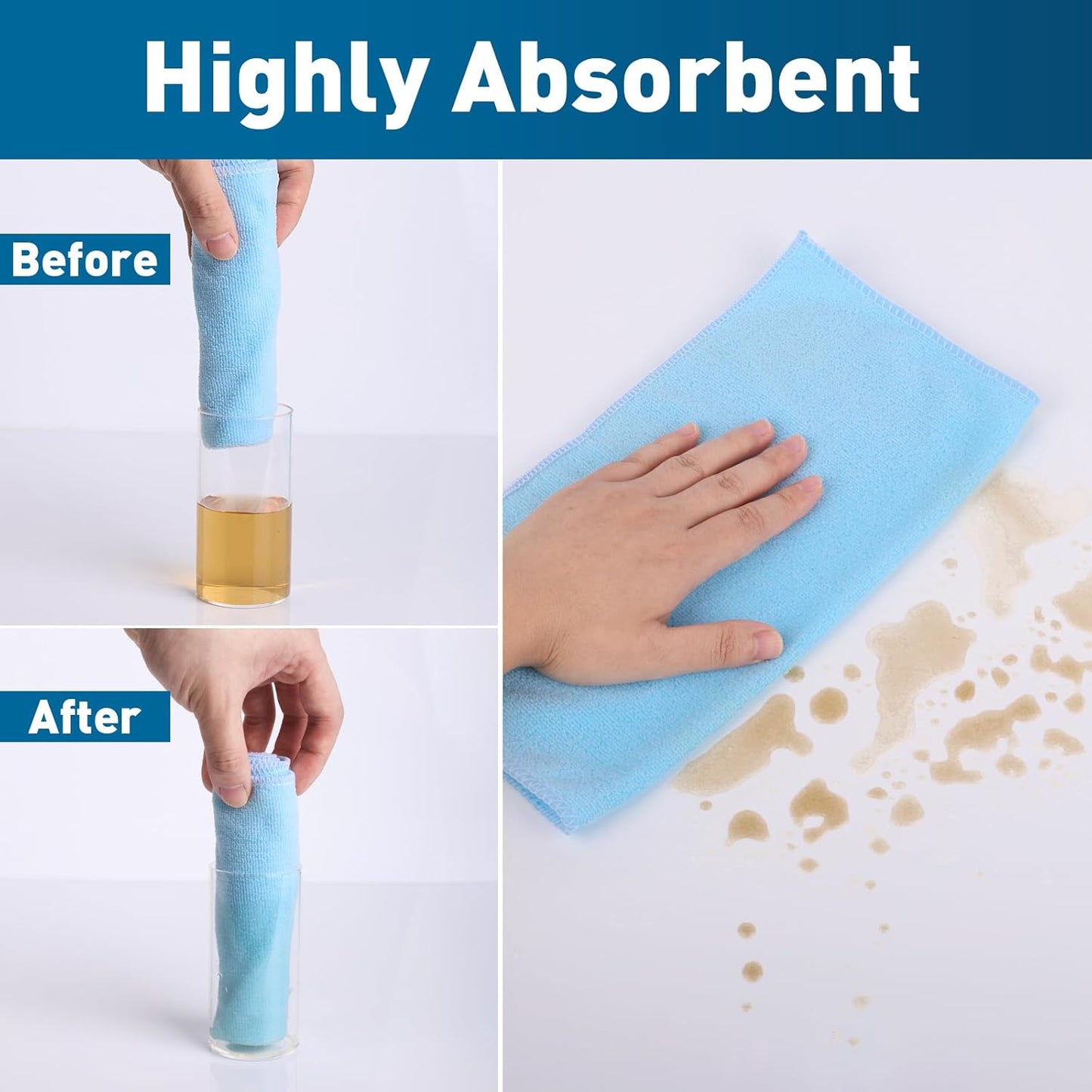 Microfiber Towels Bulk-400 Pack, Cleaning Cloths, Microfiber Towels for Cars, Cleaning Rags 5 Colors Assorted (12x12 inches)