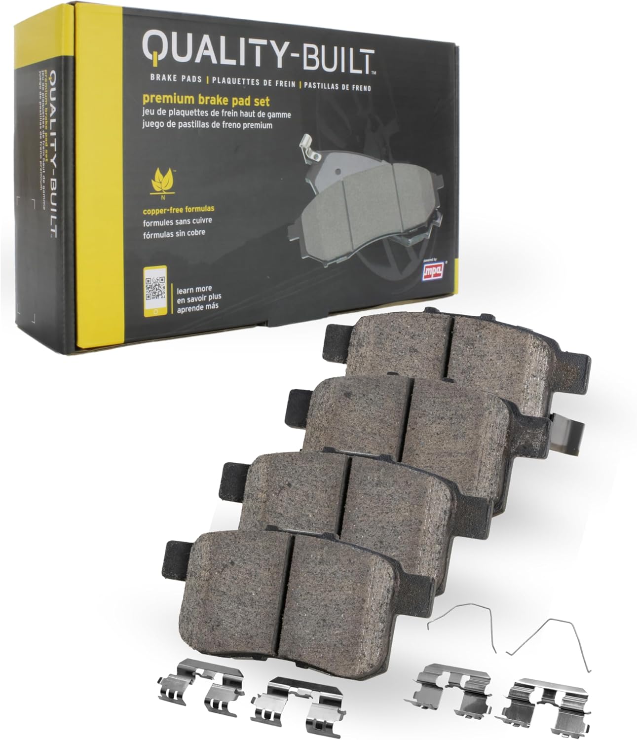 Premium Semi-Metallic Front Brake Pads (1001-1075M) Compatible with 2005-2017 Buick/Chevrolet/Pontiac/Saturn (Allure/Grand Prix/LaCrosse/Montana/MV-1/Relay/Terraza & More)