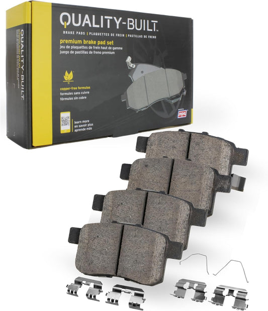 Premium Ceramic Rear Brake Pads (1001-1120C) Compatible with Hummer H3 2006-2010, Hummer H3T 2009-2010