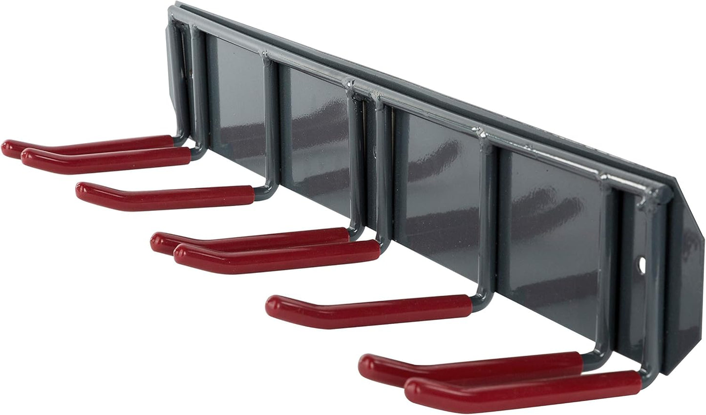 Wall Mounted Horizontal Rack for Storage of Skis and Poles-Heavy Duty Weatherproof Nonslip Garage Wall Organizer for Carrying Snowboard, Hockey Sticks, Skates, Helmets (Large, 2 Ski Sets)