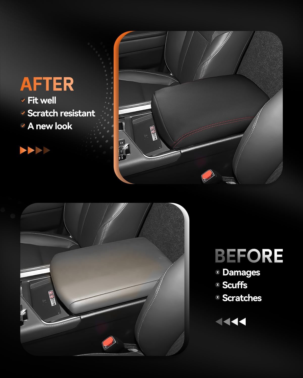 CDEFG for 2024 2025 Lexus GX 550 Center Console Cover Armrest Box Cover for GX550 (Premium, Premium Plus, Luxury, Luxury Plus, Overtrail, Overtrail Plus) Accessories Console Arm Rest Protector