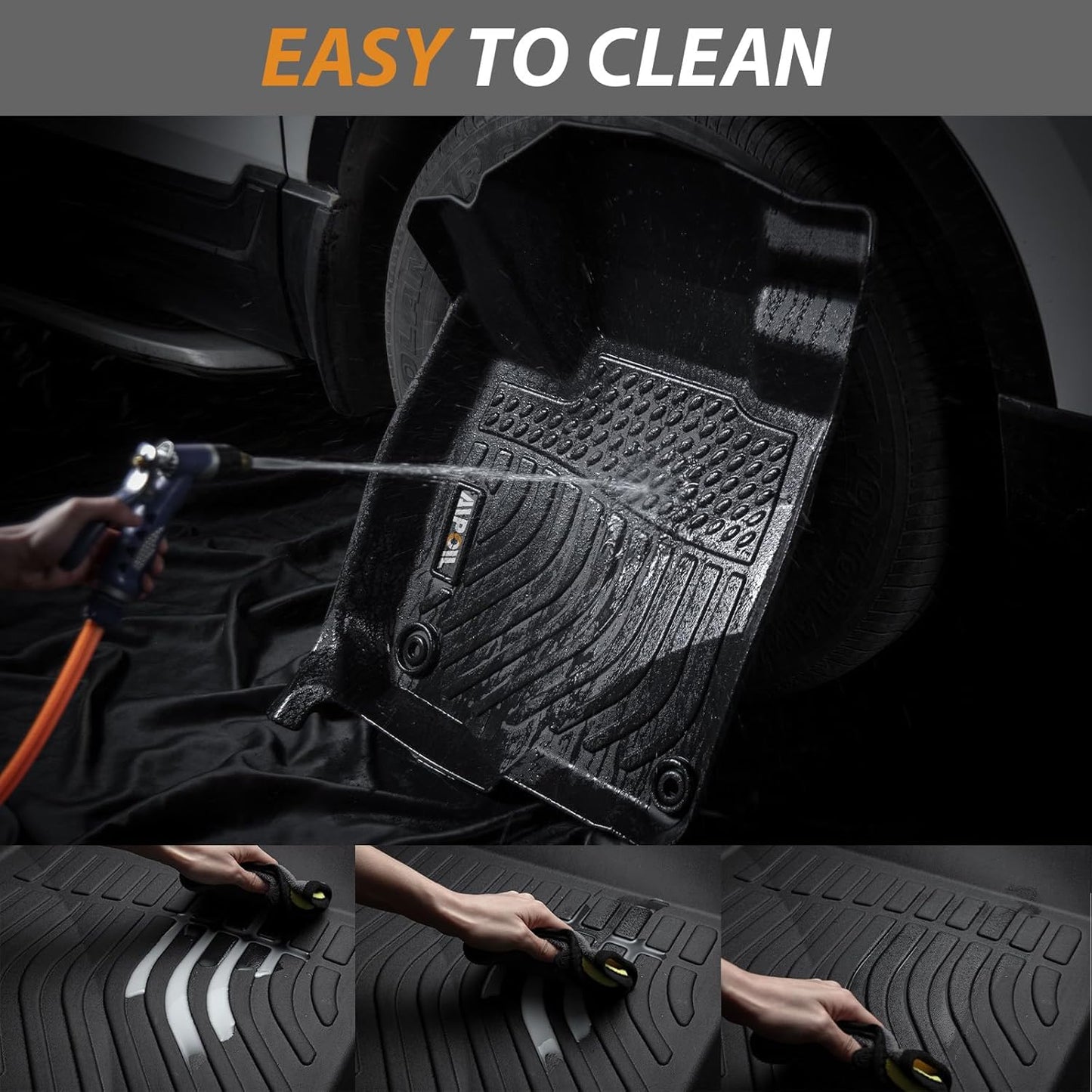 AIPOIL® Floor Mats & Cargo Liner Set for 2022-2024 2025 Lexus NX/NX250/NX350/NX350 F Sport/NX350h/NX450h+/NX450h+ All Weather Protection TPE Anti-Slip Car Full Set Custom Car Mats Accessories - Black