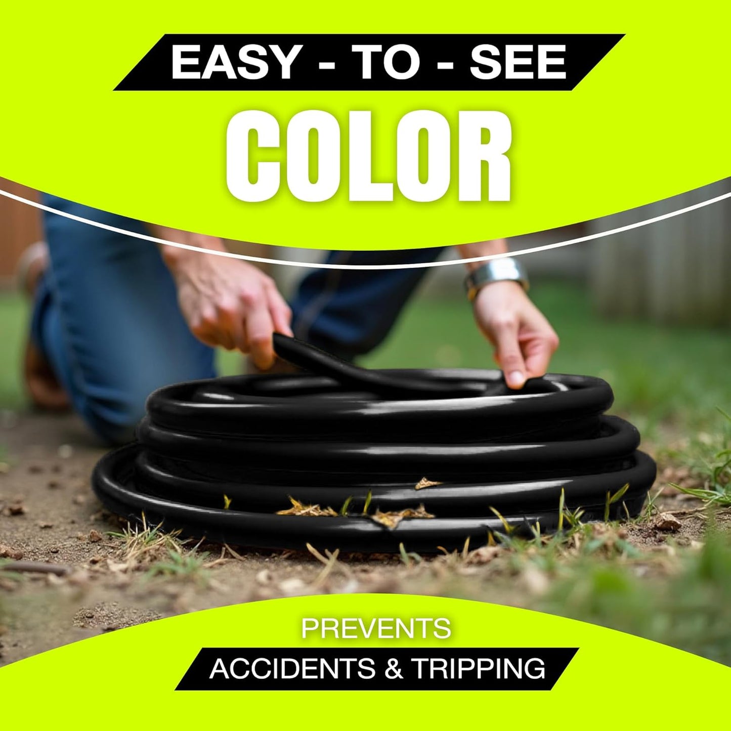 100ft Outdoor/Indoor Extension Cord 14/3 Gauge Heavy Duty 3 Prong SJTW, Waterproof, Flexible Cold-Resistant Long Power Cord,13A 125V 1625W, Black by LifeSupplyUSA