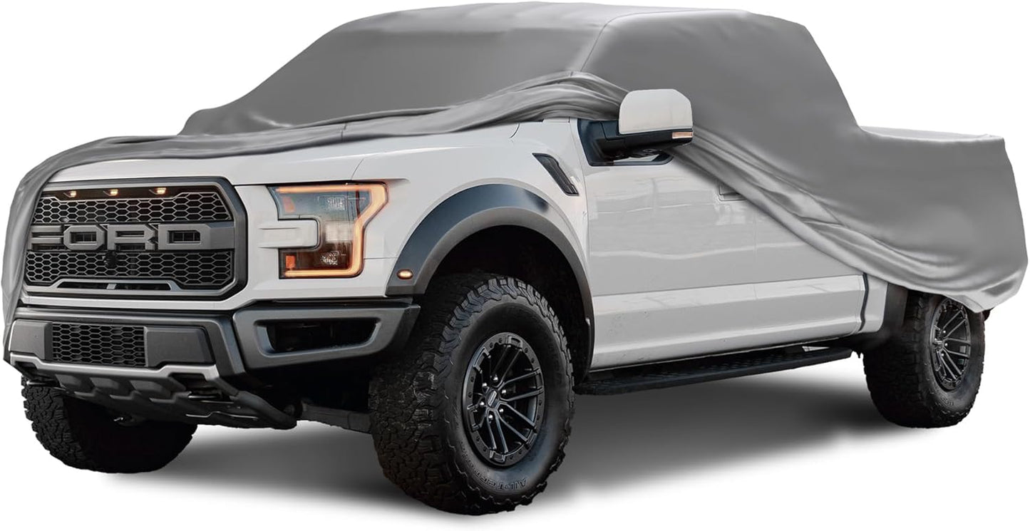 Car Covers Weatherproof Max Truck Cover & Warranty Compatible with Ford 2022-2024 F-150 Crew Cab, 6.5 with Truck Bed Shell– Outdoor Cover, Prevents Theft with Cable Lock
