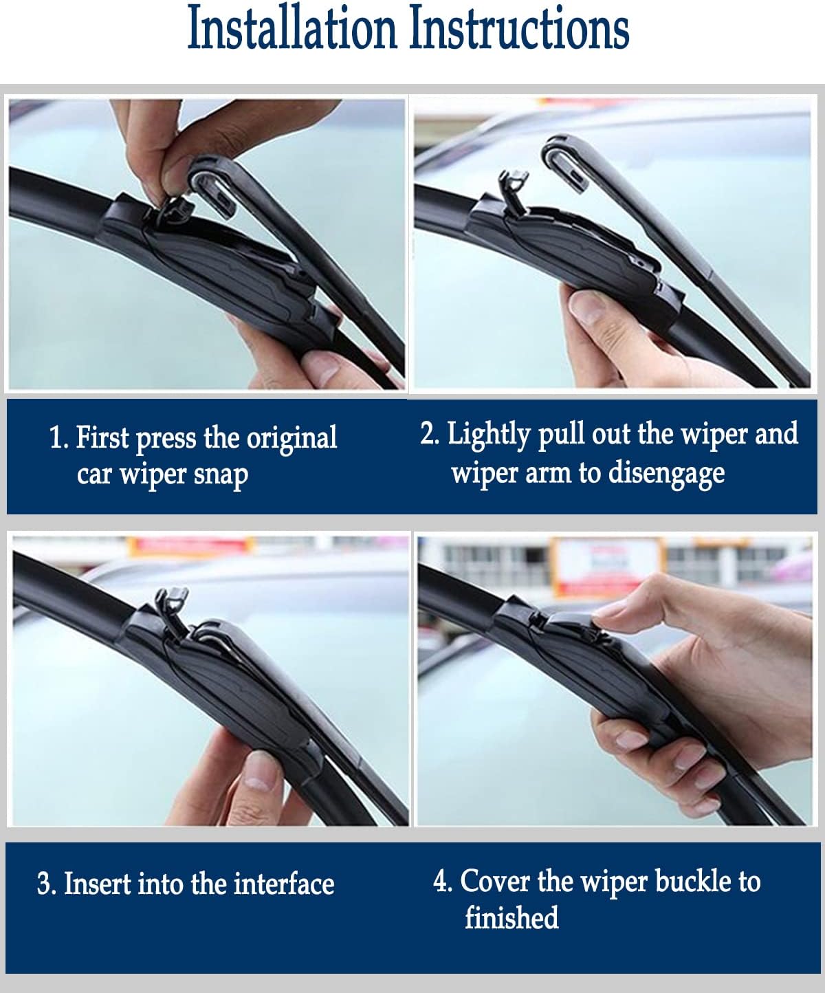 3 Wipers Set for Nissan Juke 2011 2012 2013 2014 2015 2016 2017, Windshield Wiper Blades Original Equipment Replacement Front and Rear- 22"/14"/12" (Pack of 3) J- HOOK