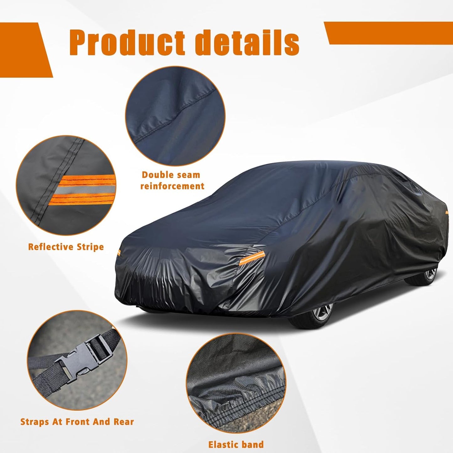 Kayme 7 Layers Car Cover Custom Fit for Mercedes Benz SLK Class 200 230 250 280 320 350 (1996-2025) Waterproof All Weather for Automobiles, Outdoor Full Cover Rain Sun UV Protection.