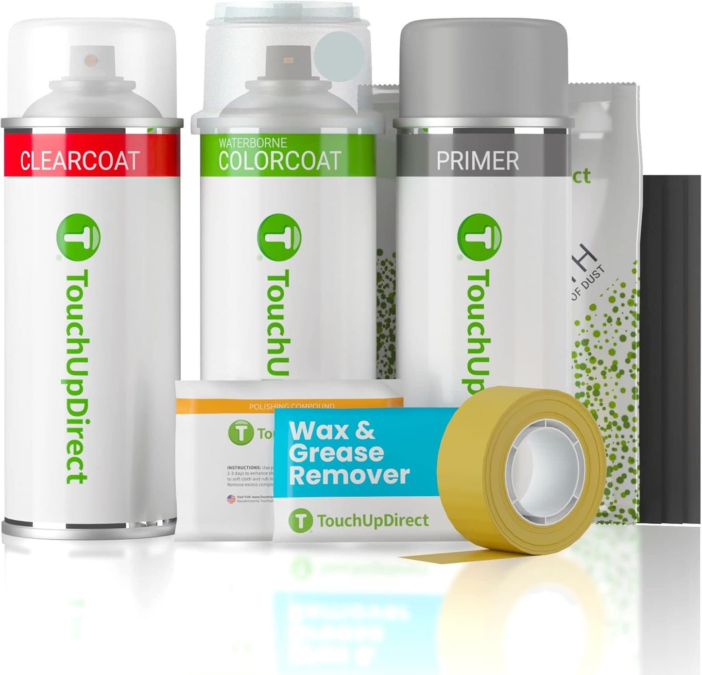 TouchUpDirect 6X3 Lunar Rock Compatible with Toyota Exact Match Touch Up Paint Aerosol - Platinum Kit