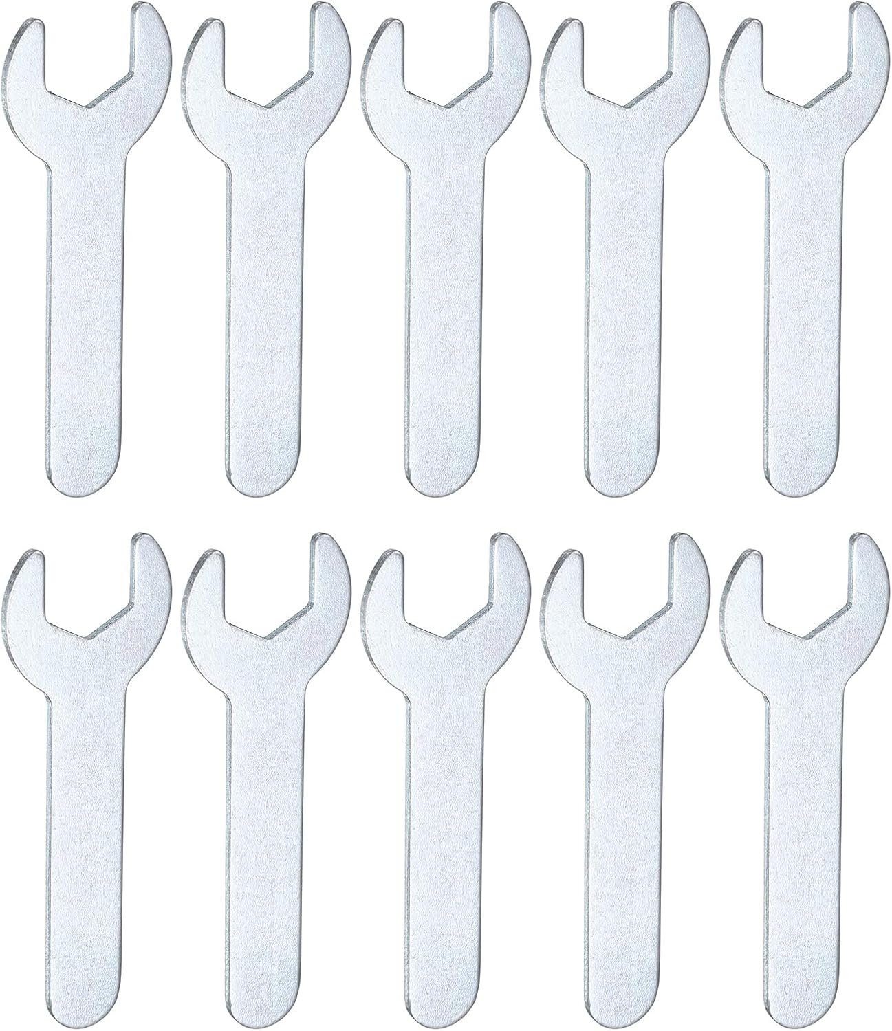 HARFINGTON 10pcs Small Wrench 13x70x1.5mm Metric U-Shaped Single Open Ended Spanner Super Thin Flat Head Galvanizing Wrench for Automotive Repair Furniture Assembly