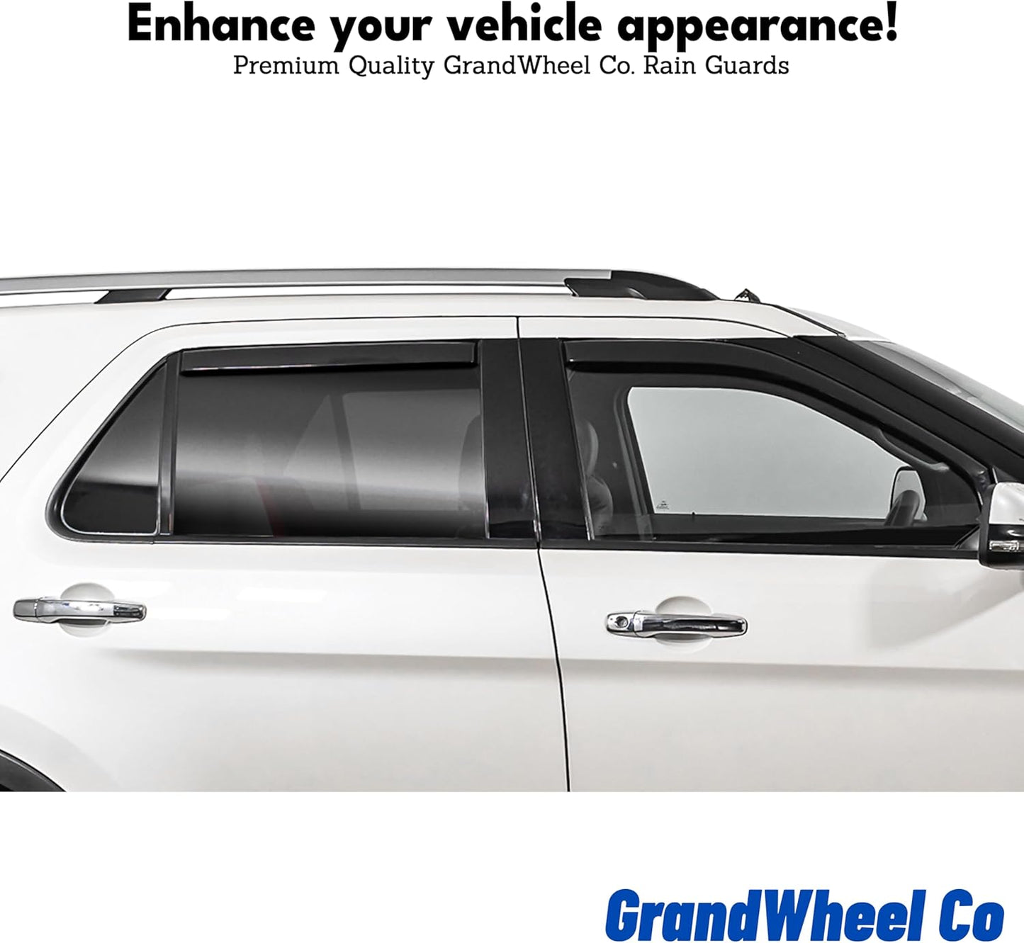 Window Deflectors Smoke Tinted in-Channel Side Window Vent Visor Deflectors Rain Guards Compatible with Toyota Tacoma Double Cab 2024-2025 - 4 pcs. GW1000