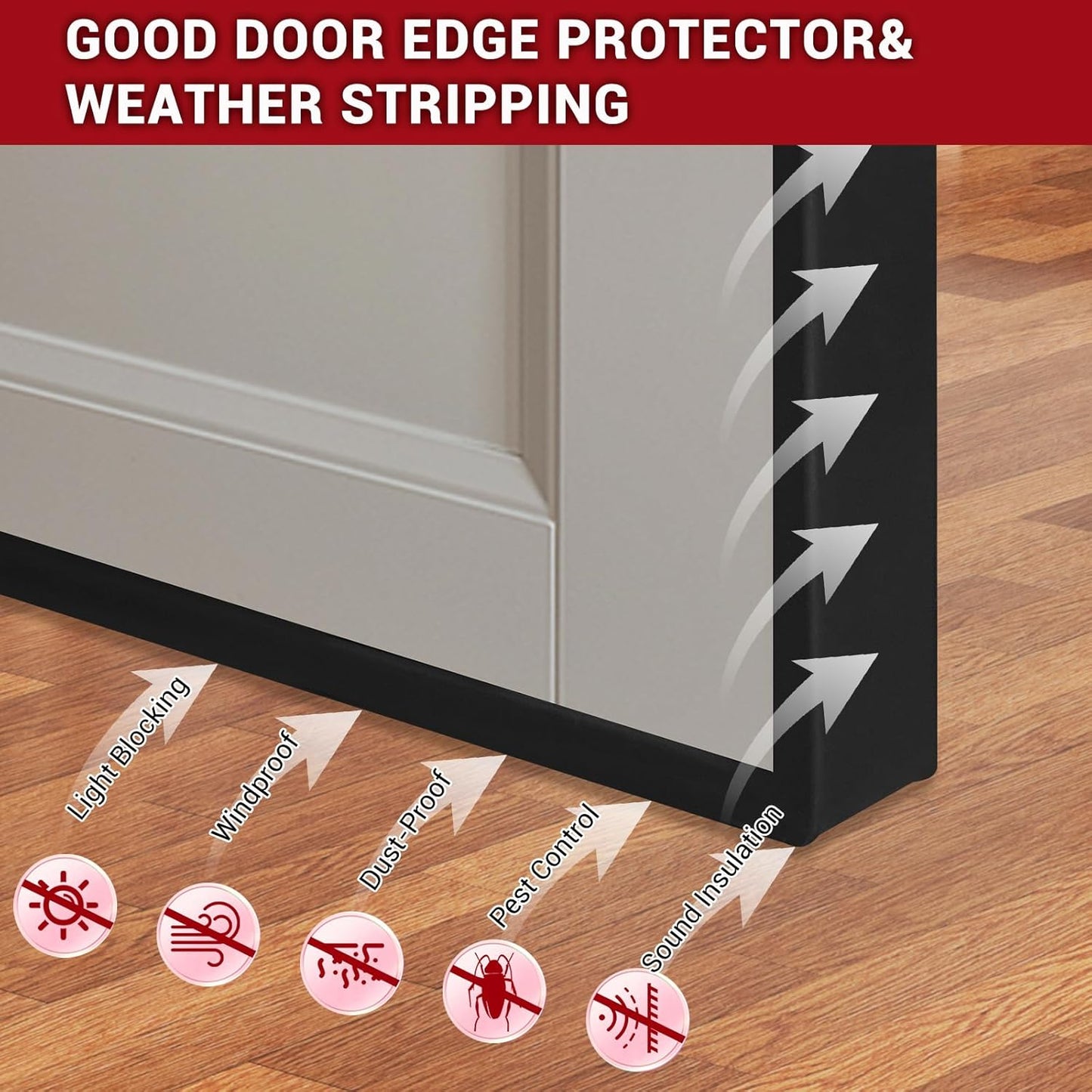 Rubber Edge Trim, Flexible Self Adhesive U Shaped Peel and Stick Edge Banding, 1-1/2"(38mm) U Channel Edge Protector, Edge Guards for Woods, Furniture, 20Ft, Black Color