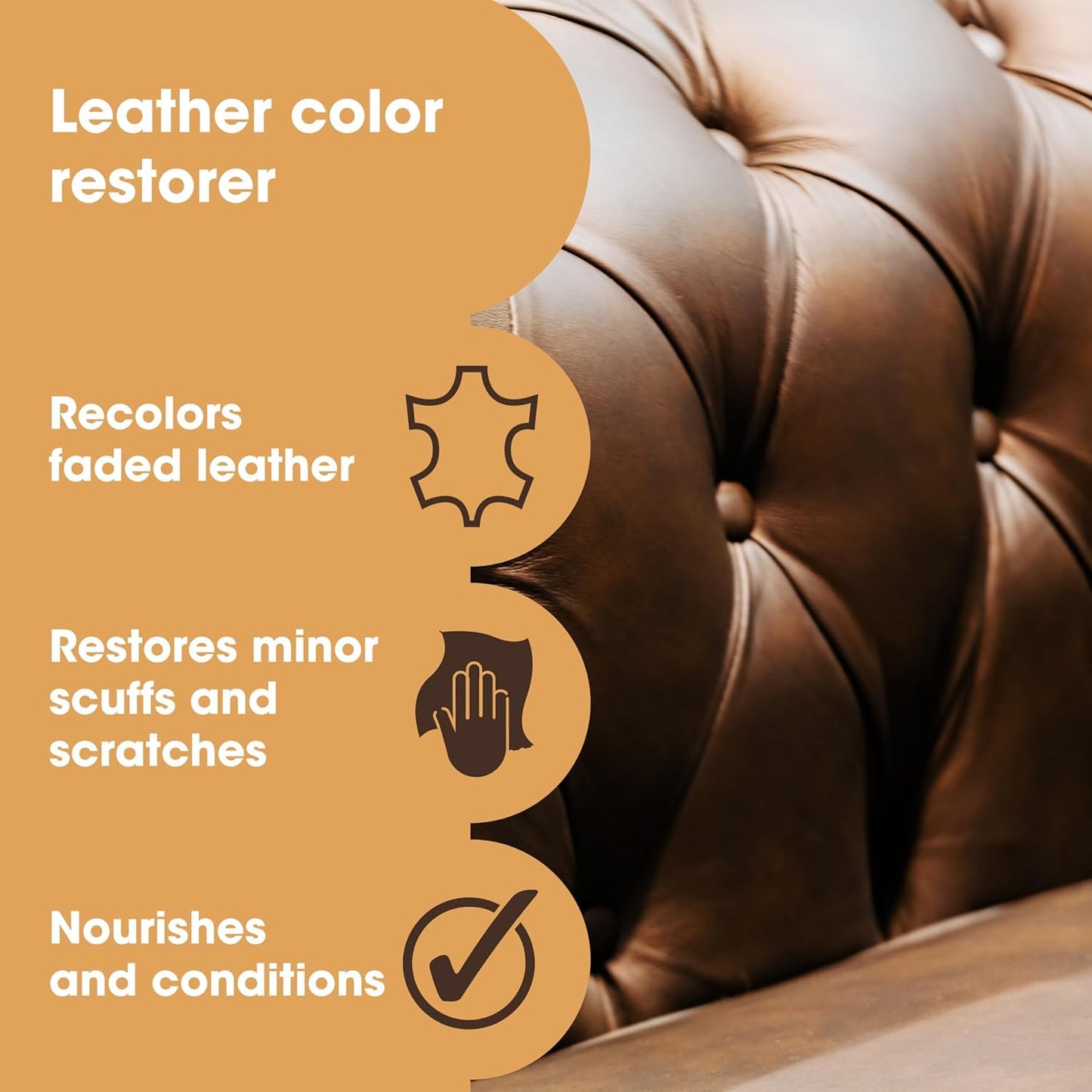 The Original Leather Recoloring Balm by Furniture Clinic - Dark Grey Leather Dye for Furniture, Couches & Car Seats - Restore Scratched, Faded, & Damaged Surfaces