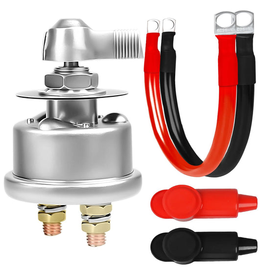 200A Battery Disconnect Switch 12V 48V Battery Shut Off Switch Master Power Isolator Marine On Off Kill Switch for Car, Boat, Vehicle, Truck, ATV, RV