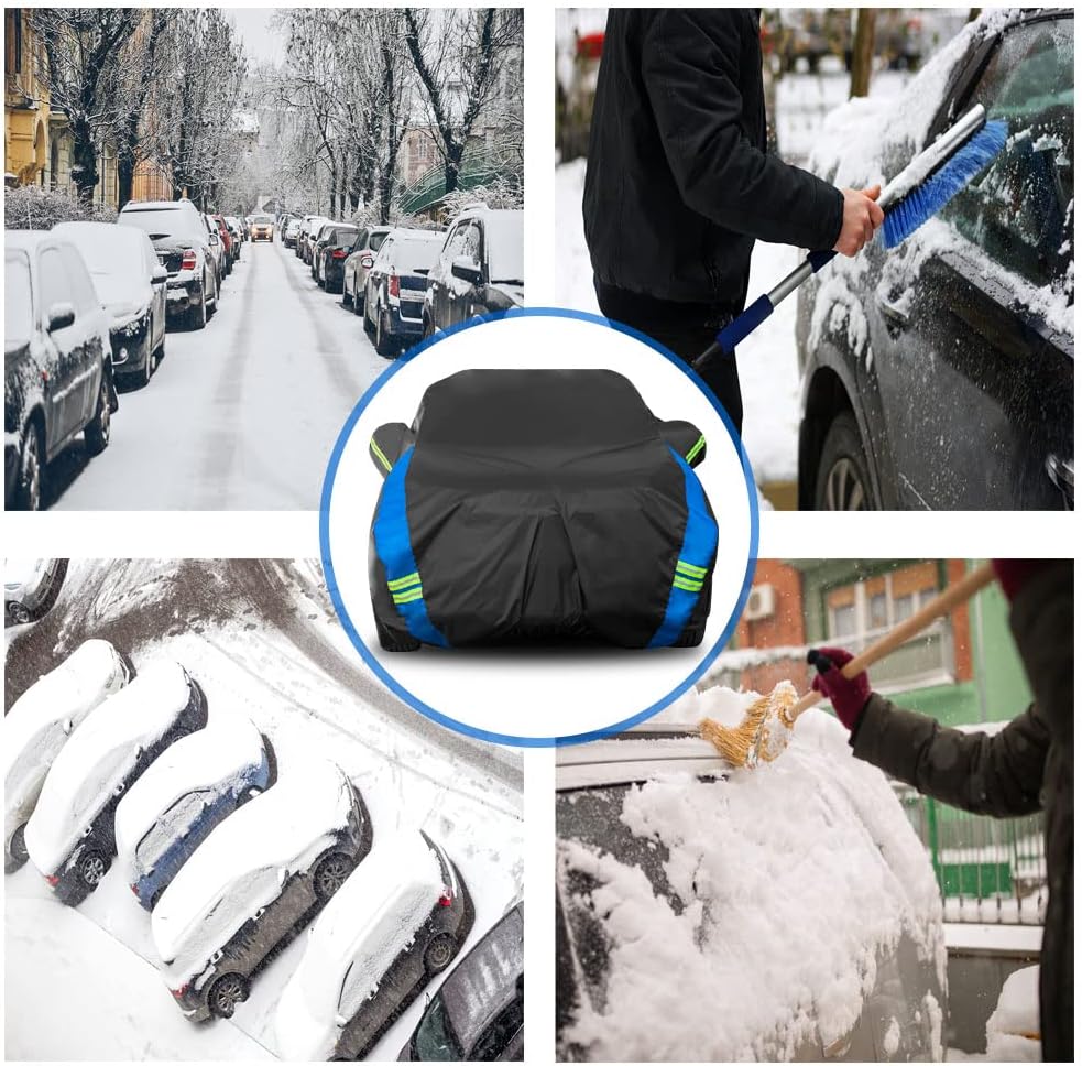Avecrew Car Cover Custom Fit for Benz GLC, Waterproof All Weather Full Exterior Cover Rain Snow UV Protection Cover with Side Door Zipper Design