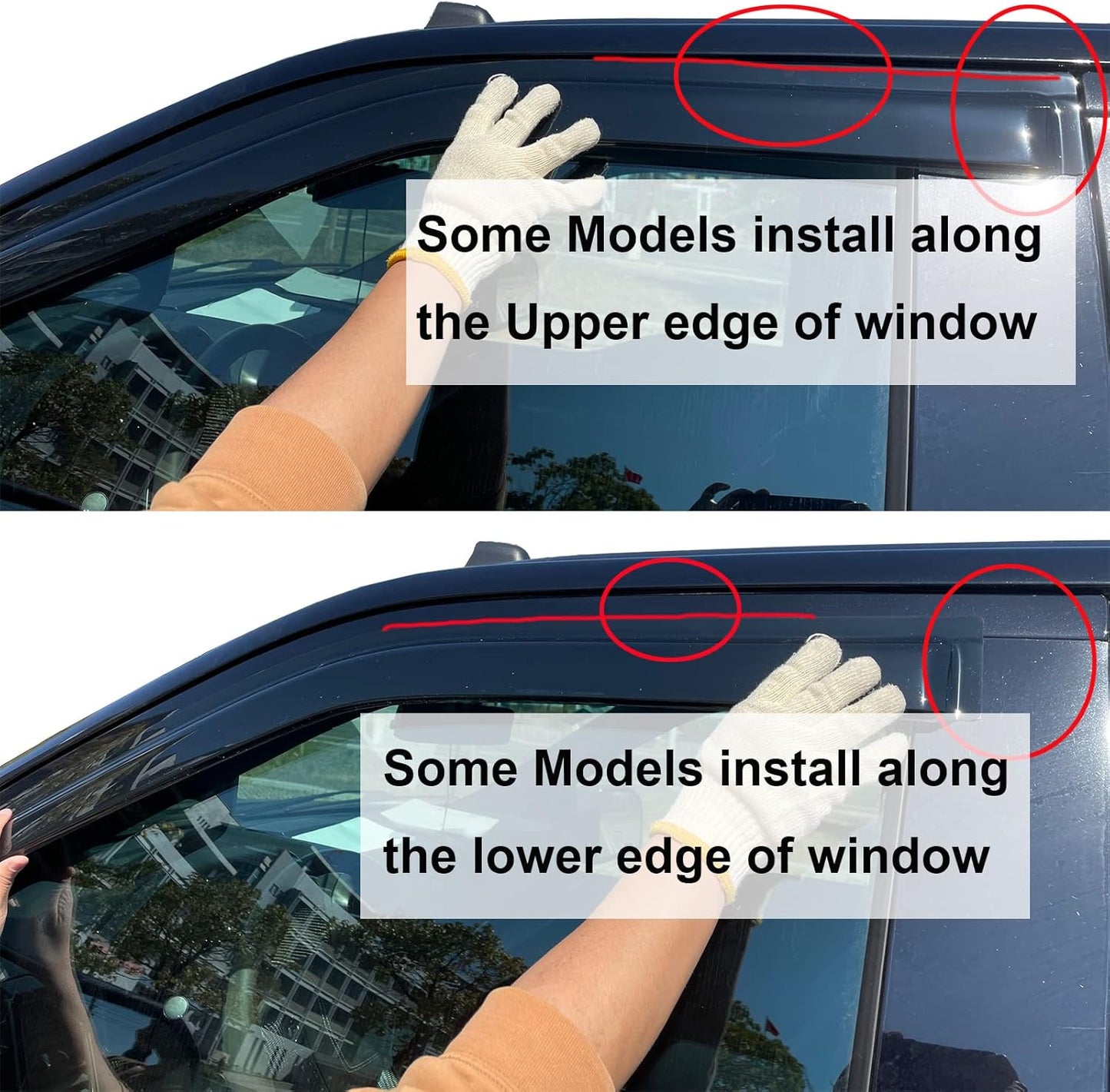 Wind Deflectors Compatible with 1998-2003 Durango 00-04 Dakota Crew Cab Smoke Rain Guards Window Visor 94119