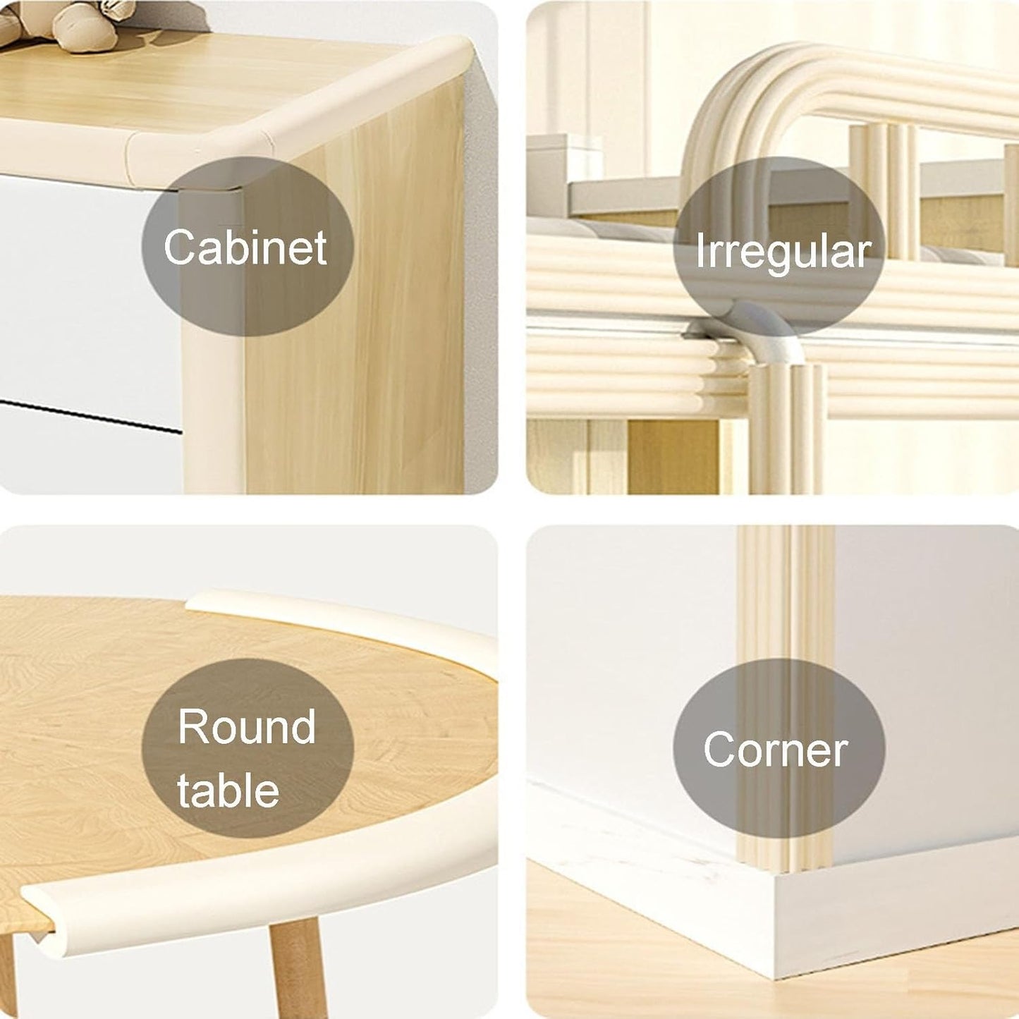 XPLKQXE Sharp Edge Safety Corner Edge Foam Padding, Edge Guards Bumpers Adhesive, Edge Corner Protector Guards for Table Edges & Sharp Corners(Woody,1pcs)