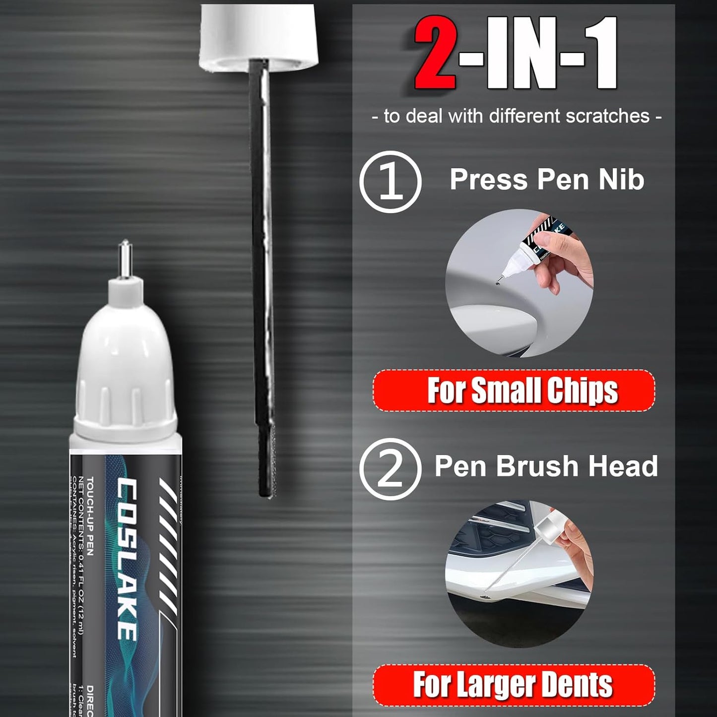 Car Touch Up Paint(Patriot Blue Pearl-Coat(PPX/RPX)) for Dodge Ram, Car Paint Scratch Repair Kit, Quick & Easy Solution to Repair, 2 in 1 Scratch Remover Pen with 2PCS Disposable Micro Applicators