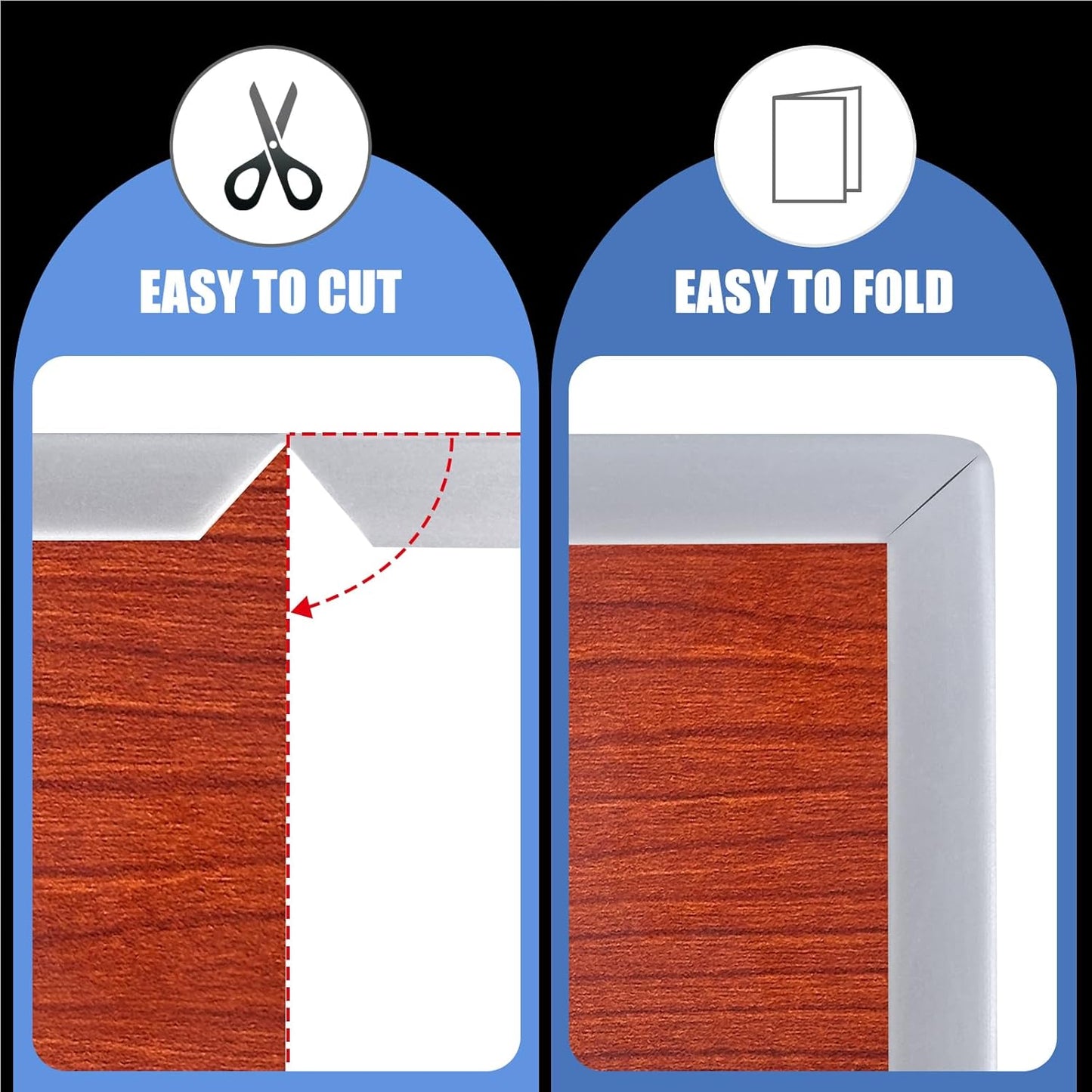 Rubber Edge Trim, Flexible Self Adhesive U Shaped Peel and Stick Edge Banding, 2-1/2"(63.5mm) U Channel Edge Protector, Edge Guards for Woods, Furniture, 20Ft, Grey Color