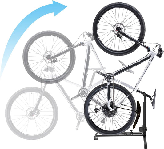 Foozet Bike Stand,Vertical Bike Rack Garage,Space-Saving Rack with Adjustable for Garage & Apartment, Bike Storage for Indoor Storage (1 pack)