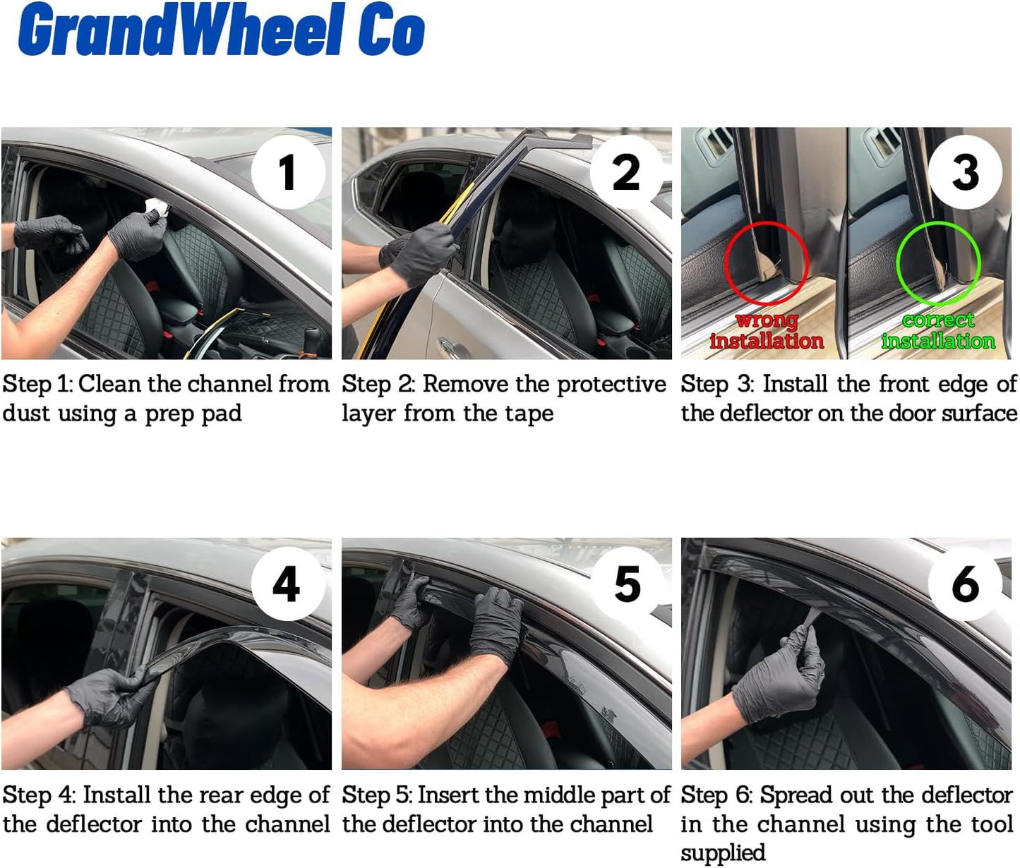 Window Deflectors Smoke Tinted in-Channel Side Window Vent Visor Deflectors Rain Guards Compatible with CR-V 2017-2022 - 4pcs. GW0217