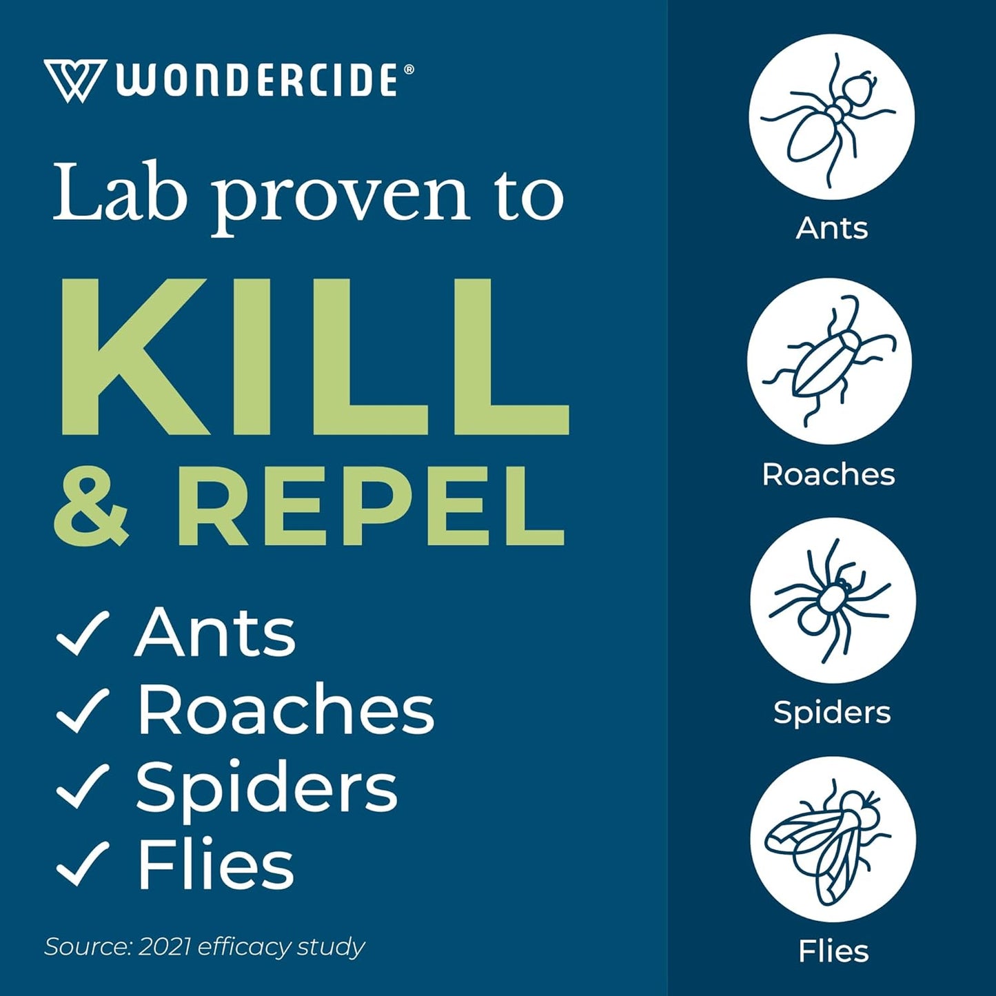 Wondercide - Indoor Pest Control Spray for Home and Kitchen - Ant, Roach, Spider, Fly, Flea, Bug Killer and Insect Repellent - with Natural Essential Oils - Pet and Family Safe — Cedarwood 128 oz