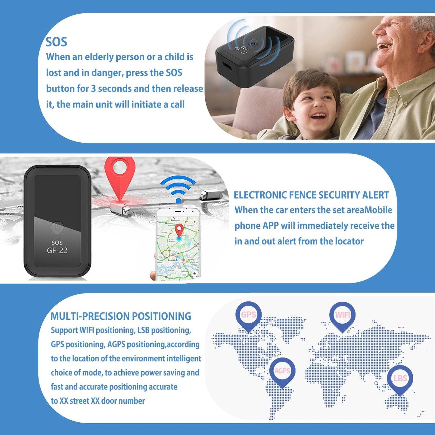 2025 New Model GPS Tracker for Vehicles, GPS Strong Magnetic Car Anti-Lost Tracker, No Subscription,GPS Tracker Locator Real Time, Anti-Theft Mini GPS Tracking Device with Free App