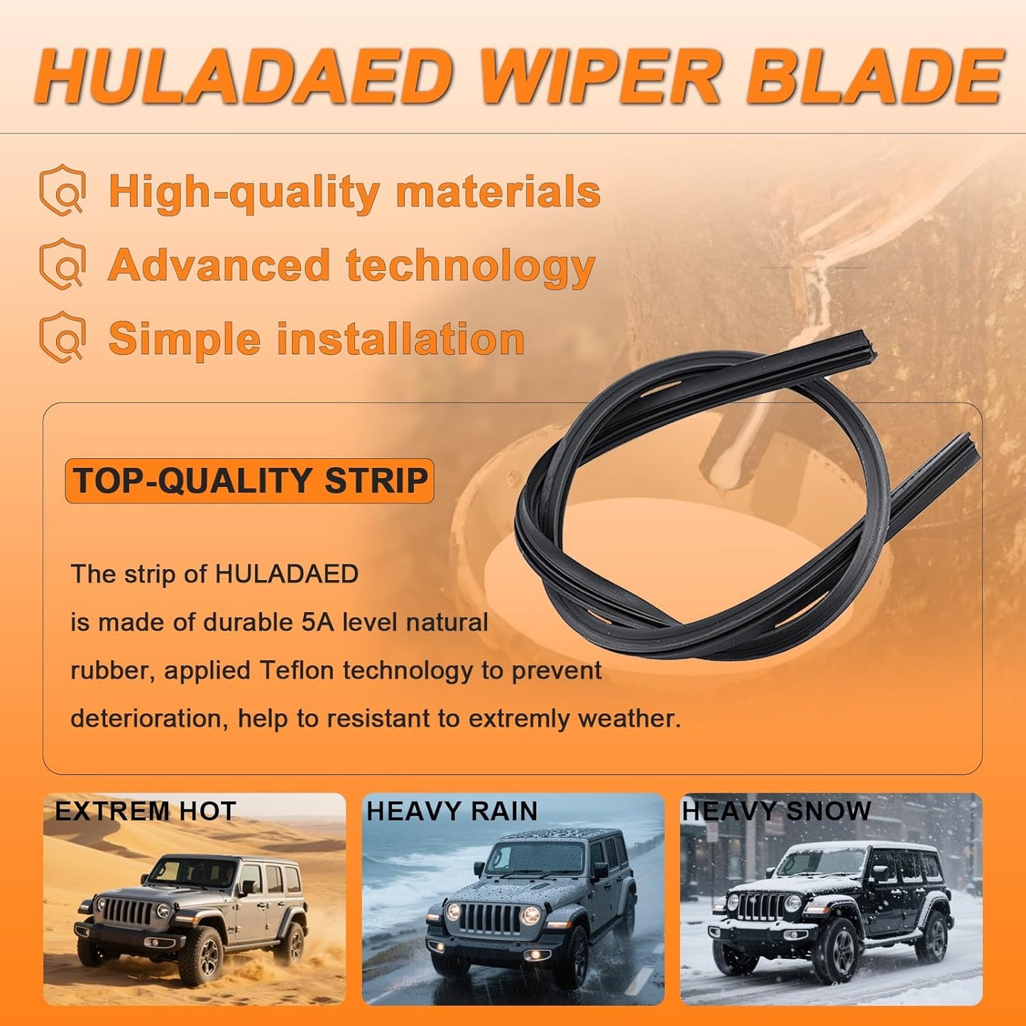 HULADAED® 26'' 20'' 12'' Windshield Wipers Replacement for BMW X3 X4 2023 2022 2021 2020 2019 2018,Silicone Front Rear Wiper blades for MY Car-All Weather & Quiet(3 PACK)