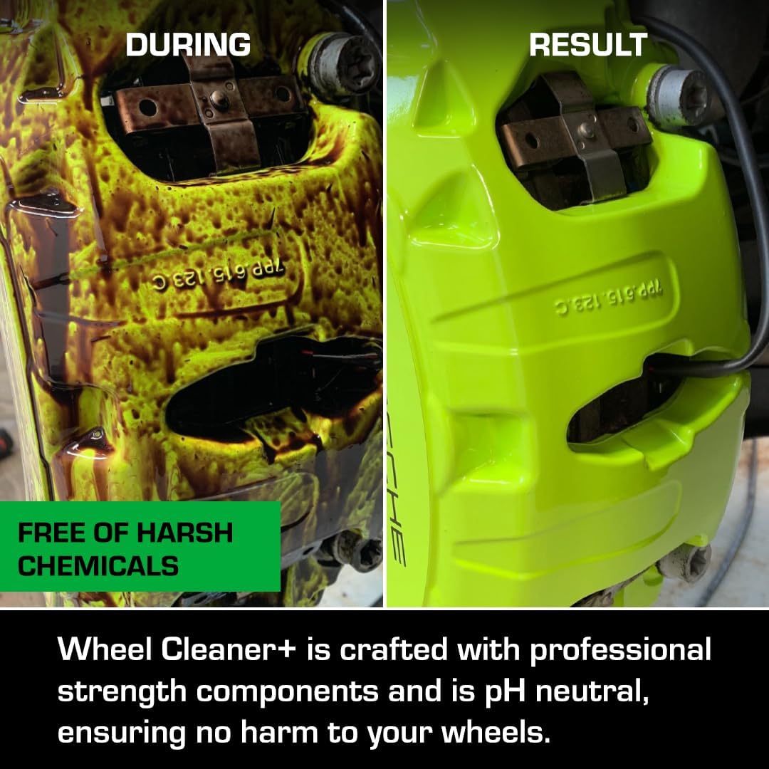 Ethos Wheel Cleaner Spray - Iron Remover Car Detailing - Rim Cleaner Spray Brake Dust, Iron Remover - Color Change Technology - Professional Strength Formula - Brake Dust Remover