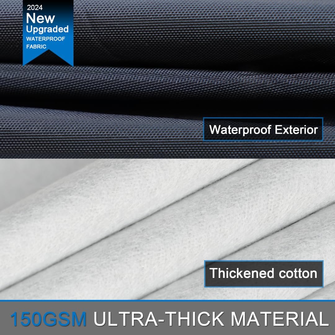 Ram 1500/2500/3500 Truck Cover Custom Fit 1994-2026 Club/Extended/Quad/Regular Cab SB (6.3'-8.1') with Door Zipper, 12 Layers Full Exterior Pickup Truck Cover Waterproof All Weather.