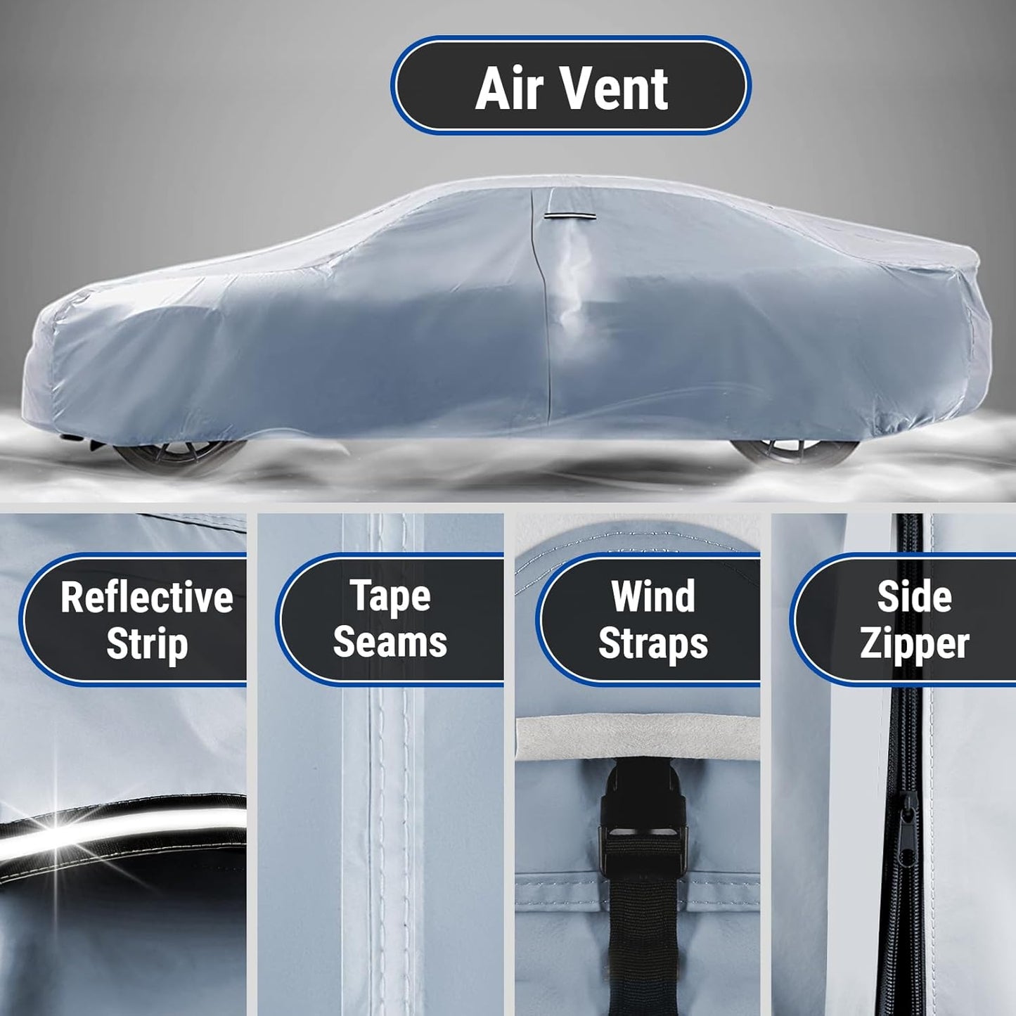 iCarCover Premium Car Cover for 1967-1970 Pontiac Executive Wagon Heavy Duty Waterproof All-Weather Automobiles Custom Fit Indoor Outdoor UV Snow Protection Covers with Straps and Bag