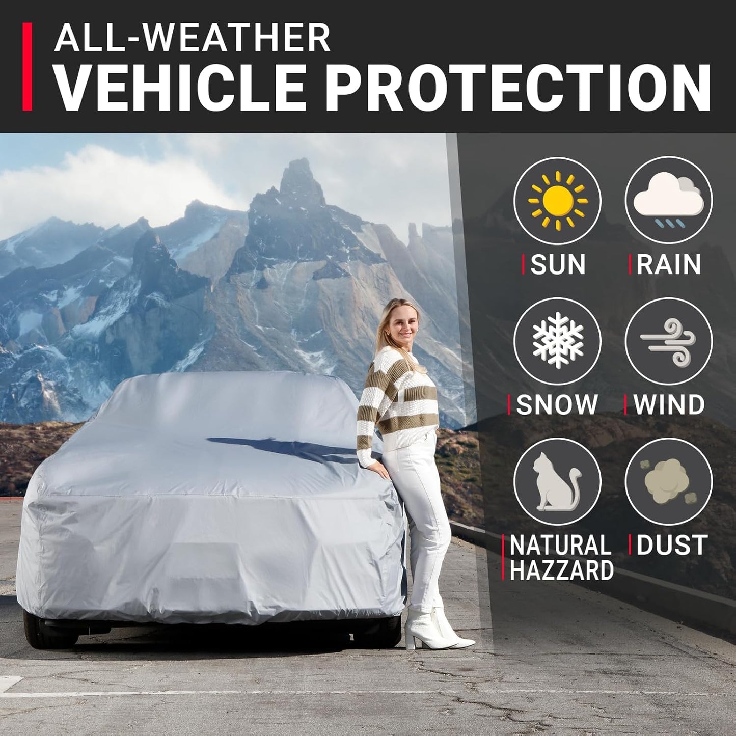 iCarCover Custom Car Cover Nissan 280ZX 2-Seater, Waterproof All-Weather Rain Snow UV Sun Protector Full Exterior Indoor Outdoor Car Cover with Strap (Year Fits 1979-1983)