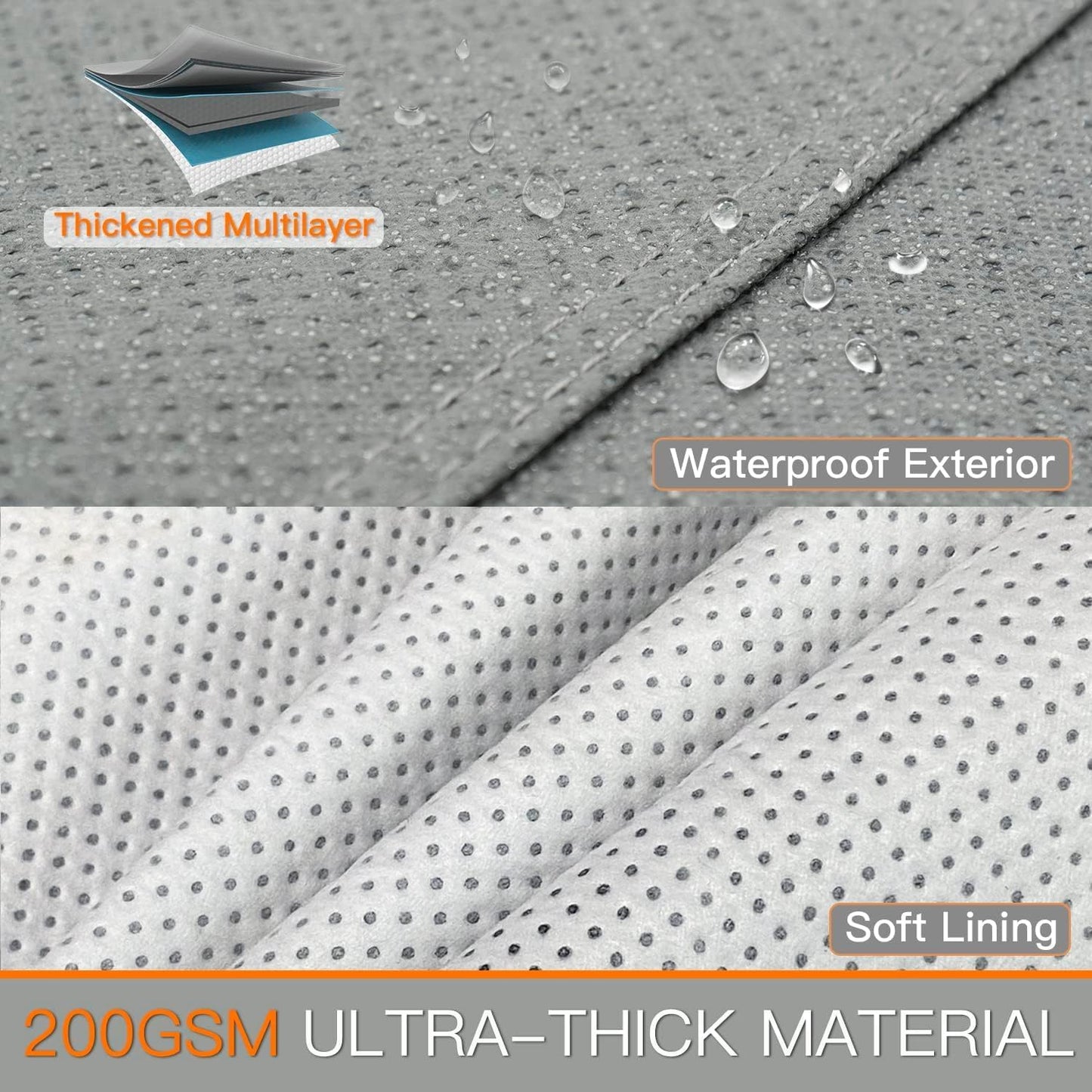 Kayme Heavy Duty Car Cover Waterproof All Weather, Full Exterior Covers Sun Rain UV Protection. Universal Fit Audi A4/A5, Honda Accord/Civic, Nissan Maxima, Cadillac CTS Etc.