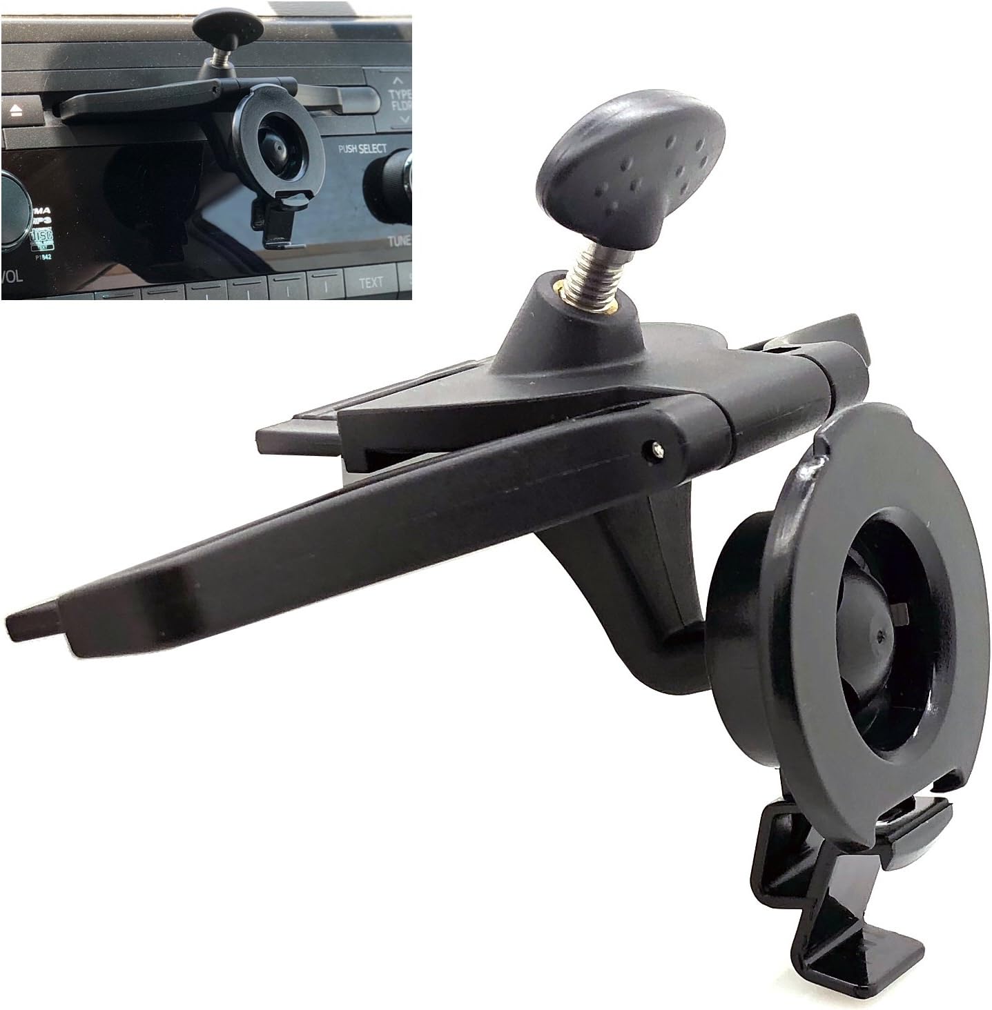 ChargerCity EasyBlade Car DVD Player CD Slot Mount & GPS Bracket Cradle for Garmin Nuvi 52 57LM 58LM 65 67 68 2689 Drive DriveSmart 50 51 52 60 61 LM LMT