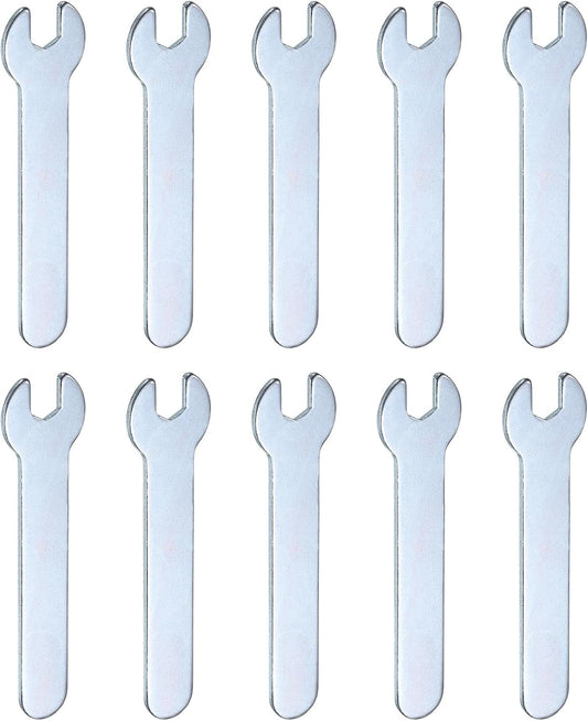 HARFINGTON 10pcs Small Wrench Open End Wrench 6x66x1.5mm Metric U-Shaped Single Open Ended Spanner Super Thin Small Flat Head Galvanizing Wrench for Automotive Repair Furniture Assembly