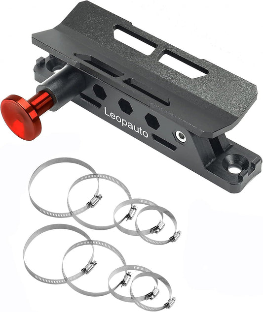 Vehicle Fire Extinguisher Mount Bracket, Aluminum Adjustable Quick Release Roll Bar Fire Extinguisher Bottle Mount with 8 Clamps, Compatible with Jeep Wrangler JK TJ Rubicon UTV, Gray