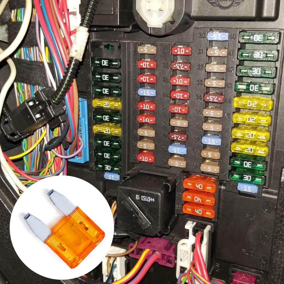 100 Pack Auto Fuses 5 AMP APM/ATM 32V Mini Blade Style Fuses 5A Short Circuit Protection Car Fuse (5 AMP)